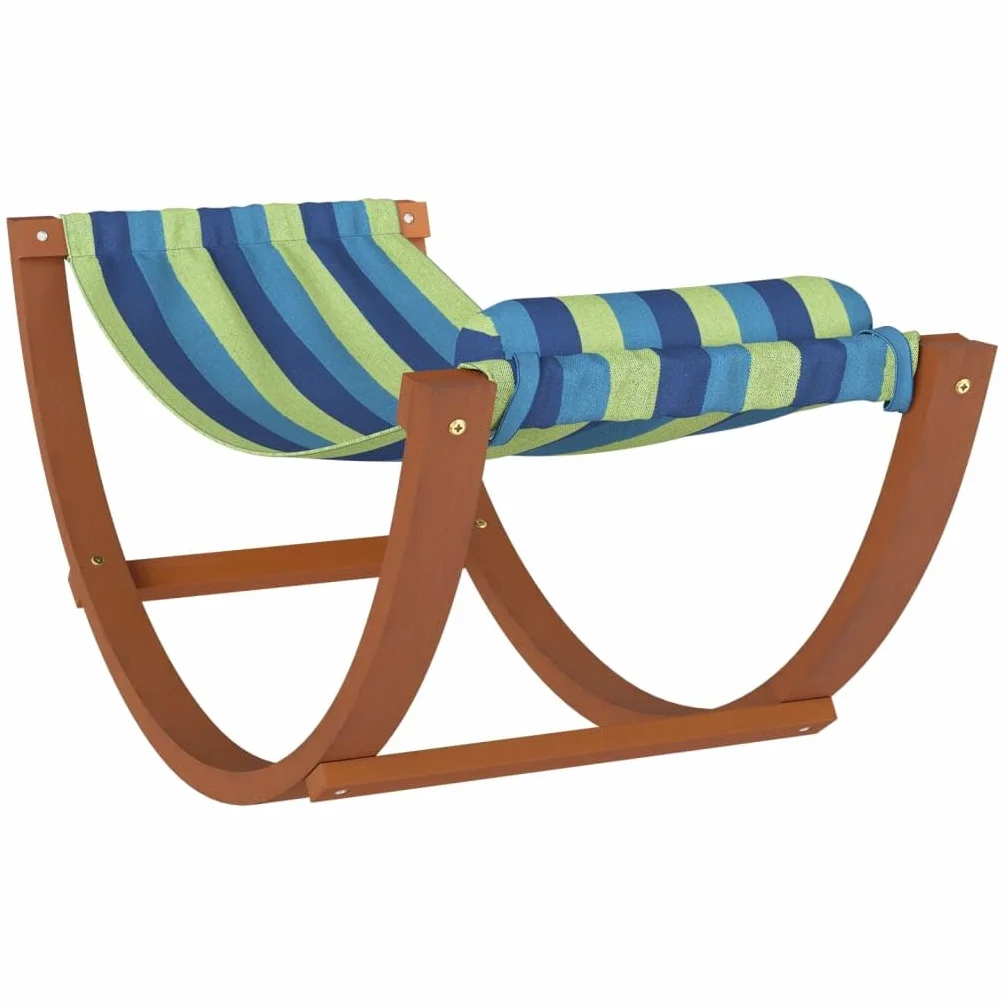 vidaXL Amaca a Dondolo per Bambini Blu e Verde in Tessuto
