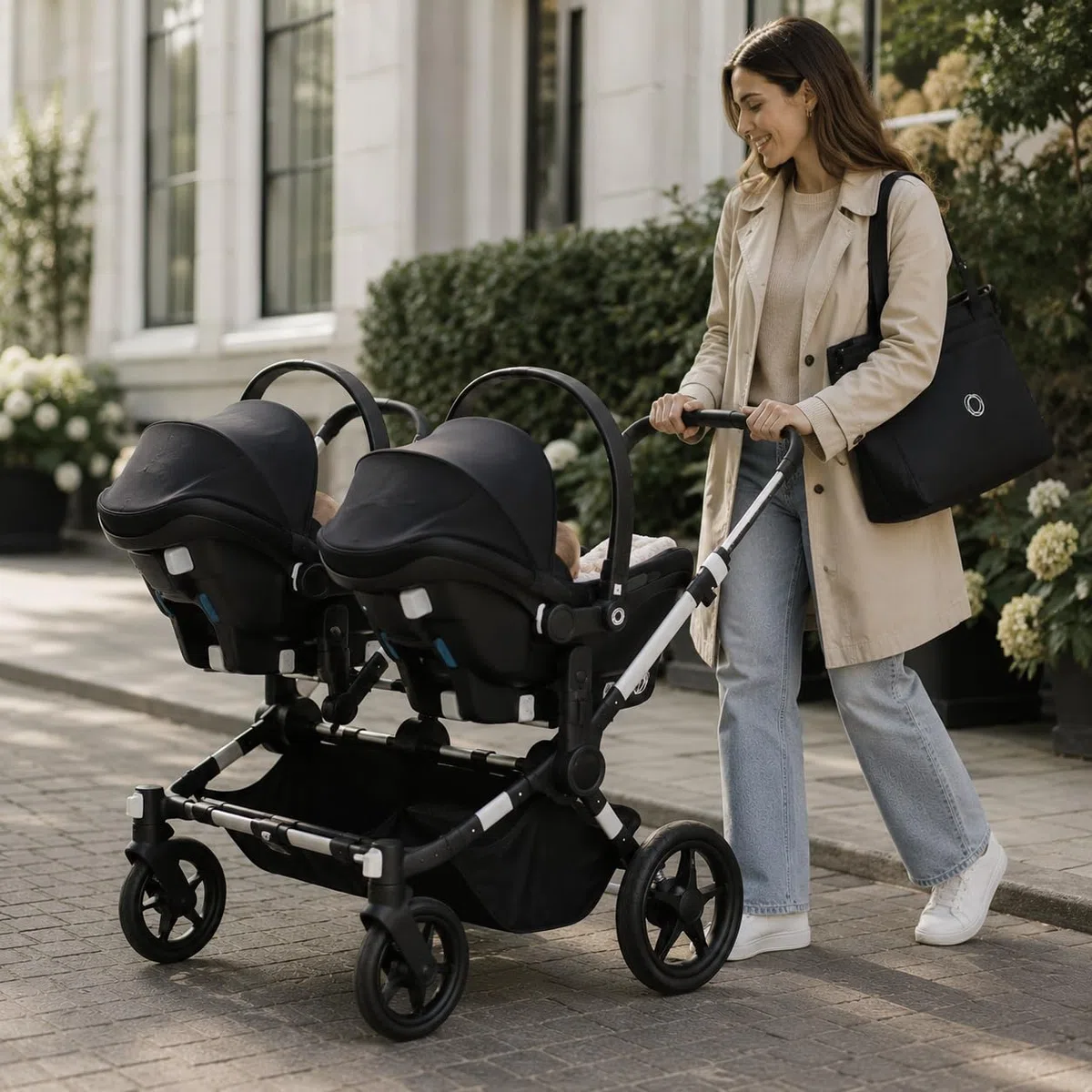 Adattatore Bugaboo per Seggiolino Auto per Donkey, Donkey 2 e 3 Twin, Facile Sistema Click and Go, Nero