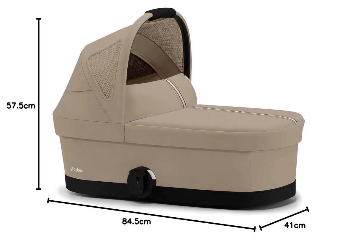 CYBEX Navicella Gold COT S, dalla nascita a circa 6 mesi (max. 9 kg), per CYBEX AVI Spin e Eezy S Twist +2, beige mandorla