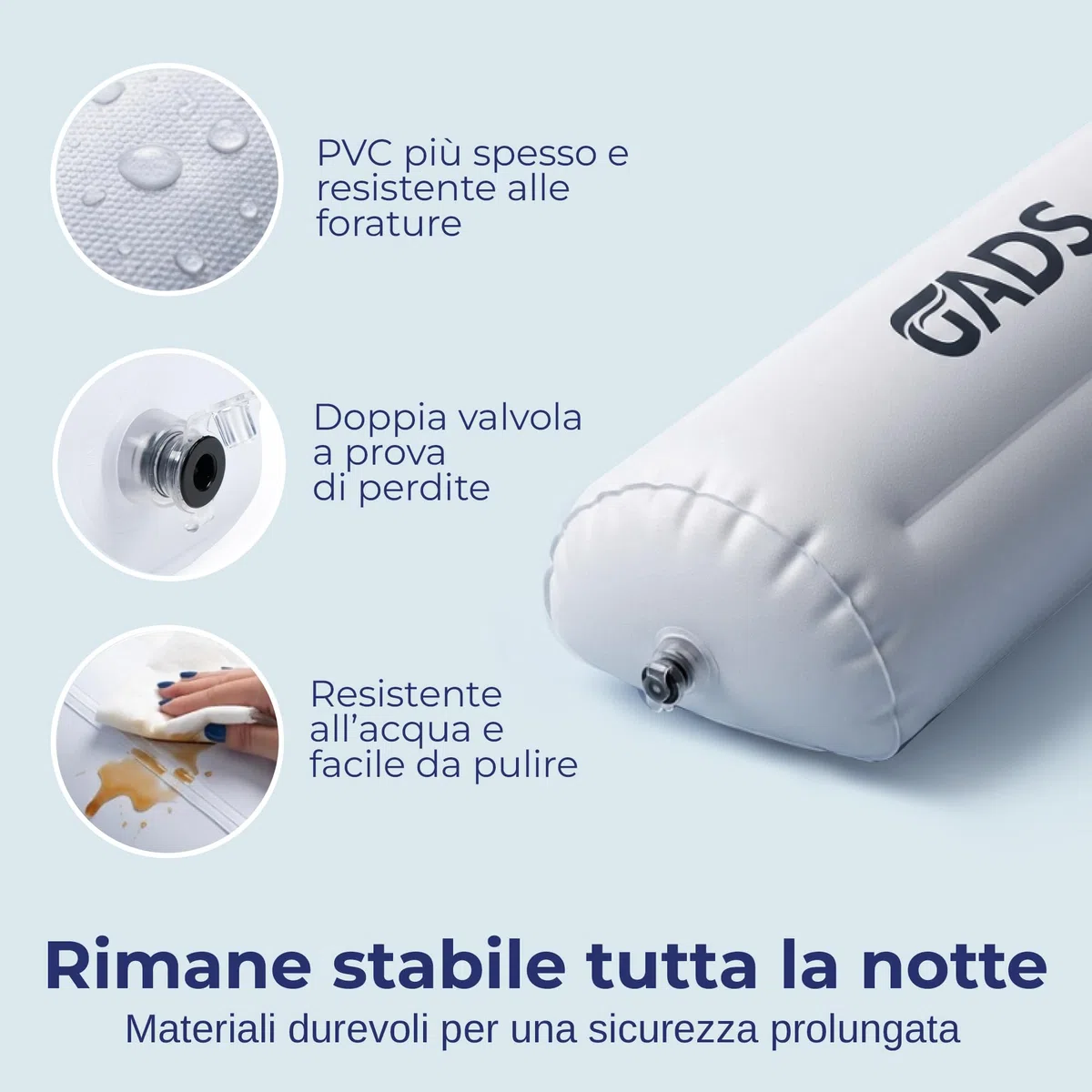 Sponde Letto da Viaggio per Bambini (Confezione da 2), Barriere Letto Gonfiabili per Letti Singoli, Matrimoniali, Queen e King, Paracolpi Portatili e Antiscivolo – Resistenti all’Acqua e Durevoli