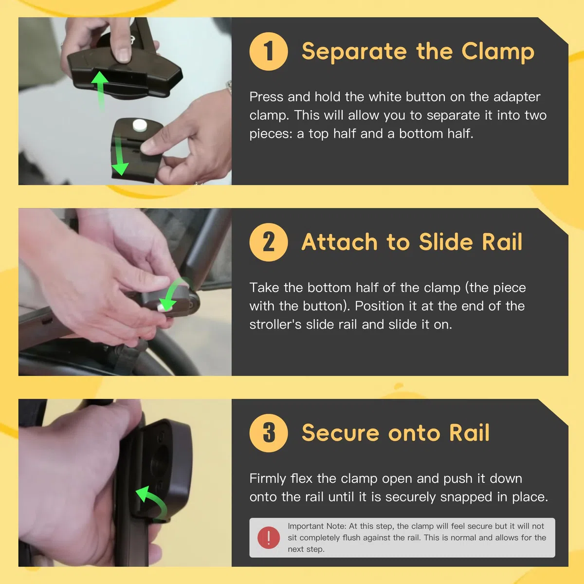 Adattatore per seggiolino auto per passeggino compatibile con YOYO & YOYO2 - Adattatore a forma di L, design a clip sicuro, facile installazione, leggero e resistente