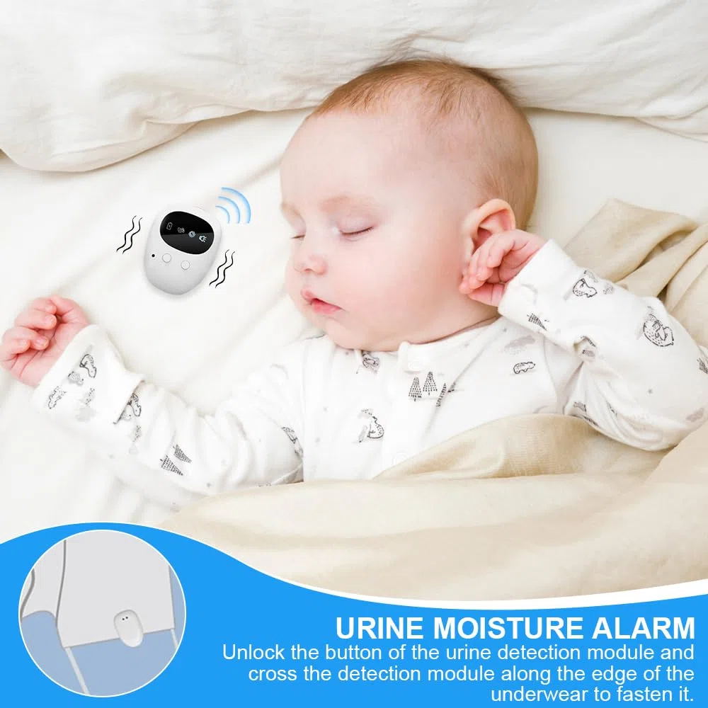 Allarme per bagnare il letto per bambini, allarme wireless per bagnare il letto, 3 modalità di allarme monitor pipì con suono e vibrazione, monitor per l'enuresi notturna per imparare a usare il