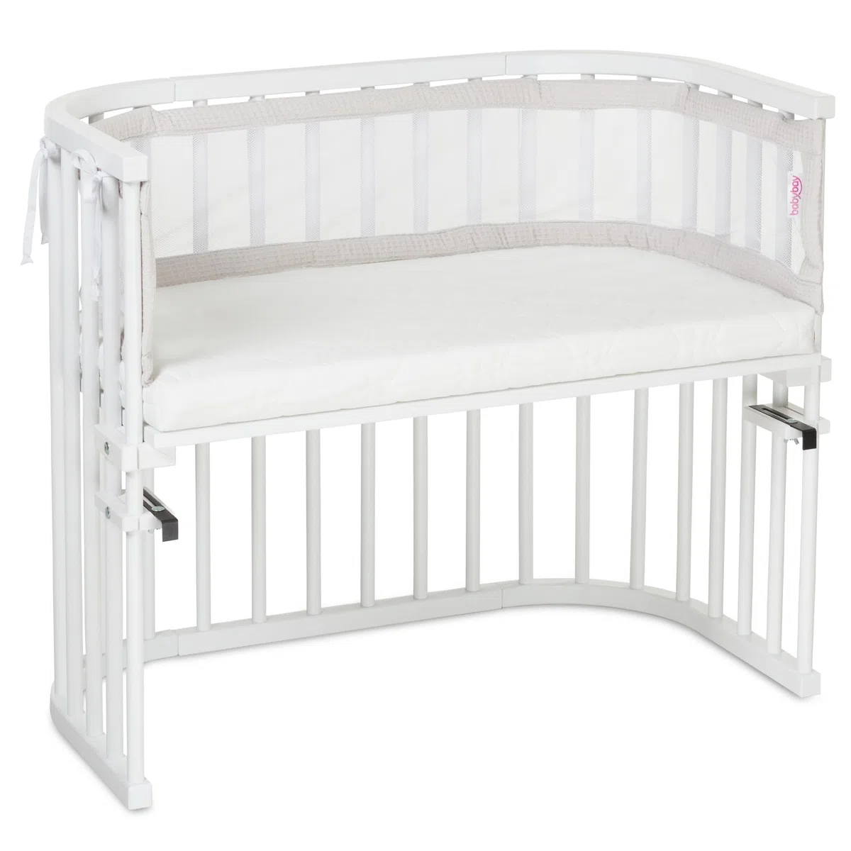 babybay Paracolpi in rete a nido d'ape, adatto per modello Maxi, Molle, Comfort e Comfort Plus, bianco