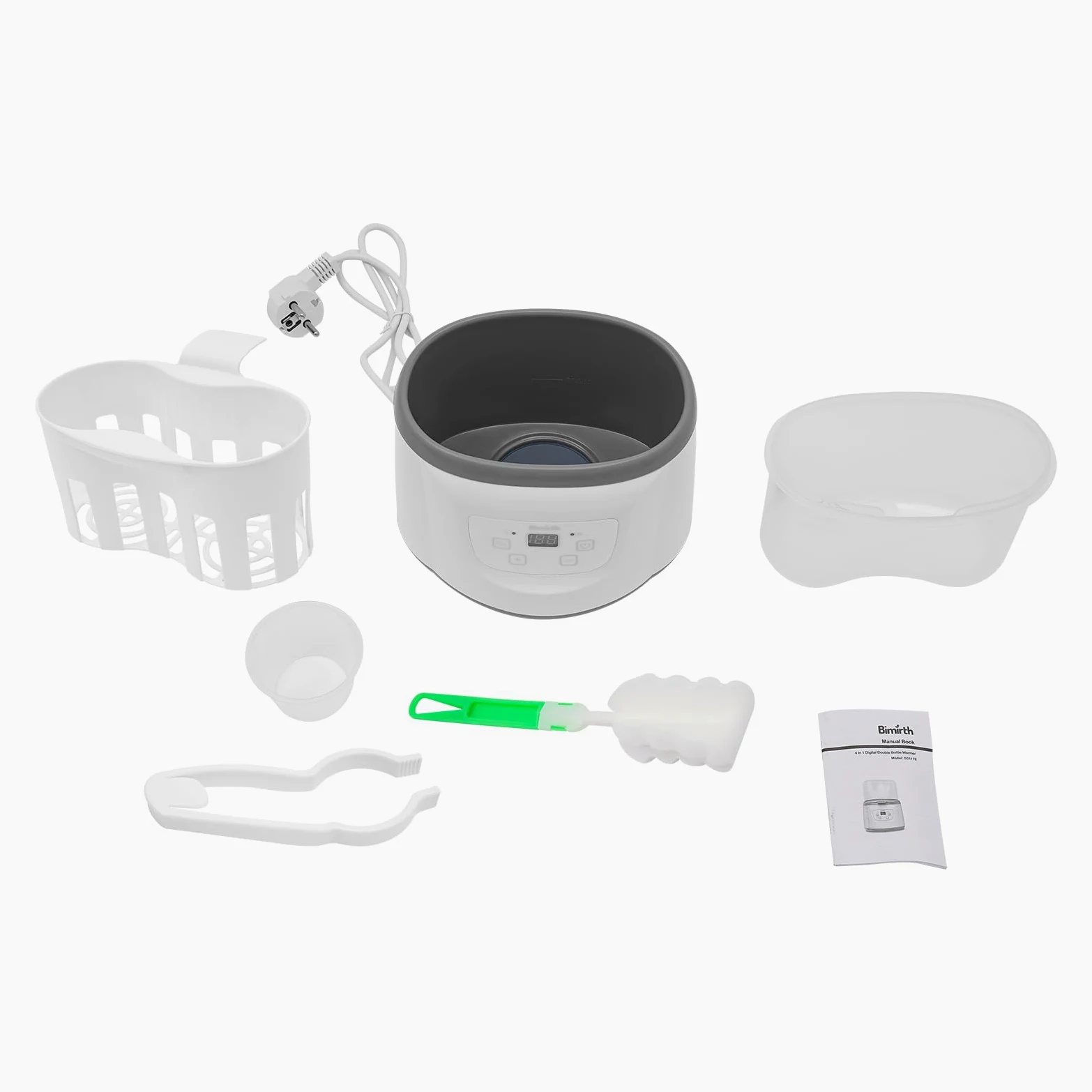 Scaldabiberon Baby 6 in 1, sterilizzatore per biberon con controllo della temperatura, protezione di spegnimento e display a LED, funzione di mantenimento del calore, scongelamento per famiglie,