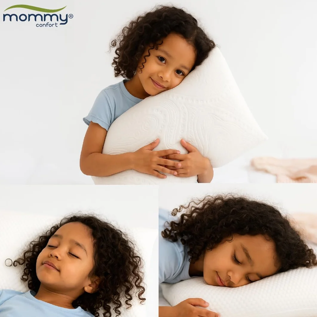 Cuscino Bambini Viscoelastico 70X35X6 Ergonomico Traspirante Ipoallergenico Morbido Lavabile Supporto Cervicale Età 2 a 8 Anni Per Lettino E Letto Singolo 90X190 Oeko Tex