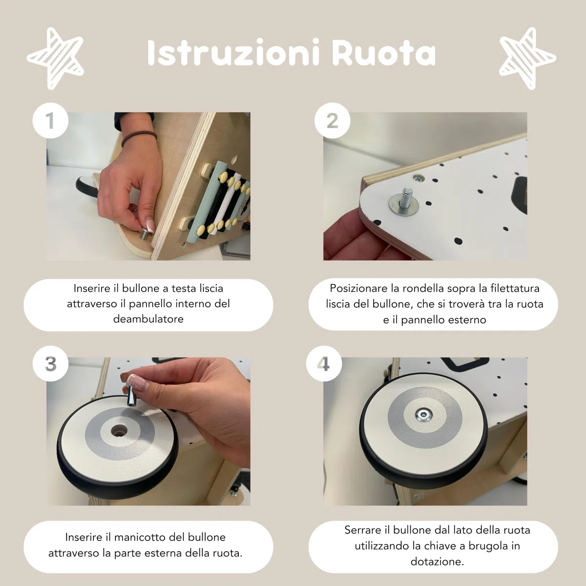 Haus Projekt Carrello Primi Passi Rosa, Girello Bambina di Legno Rosa, Carrellino Primi Passi Legno, Giocattoli per Bambini 1 anno, Regali di Primo Compleanno per Bambini, Regalo di Pasqua