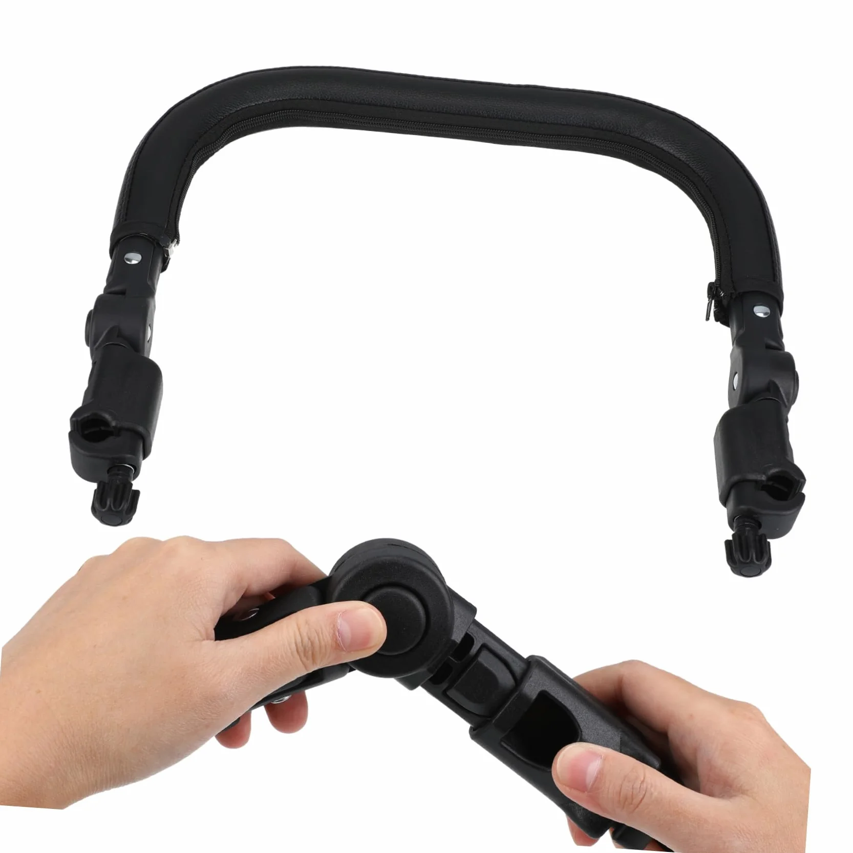 Toyvian Barra Paraurti Universale Per Passeggino Maniglia Bracciolo Sostituzione Barra Trasversale Pelle Pu Nera Paraurti Bracciolo Passeggino Maniglia Staccabile Del