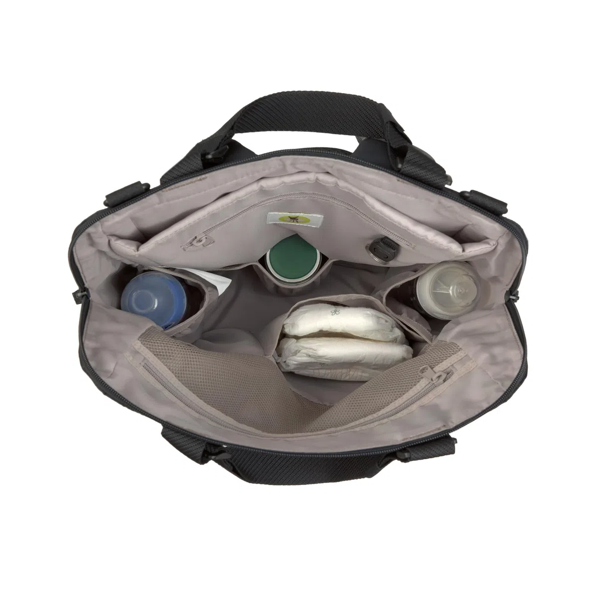 LÄSSIG Zaino fasciatoio per neonati con fasciatoio, attacco per carrozzina, tasca in rete/GRE Conversion Backpack