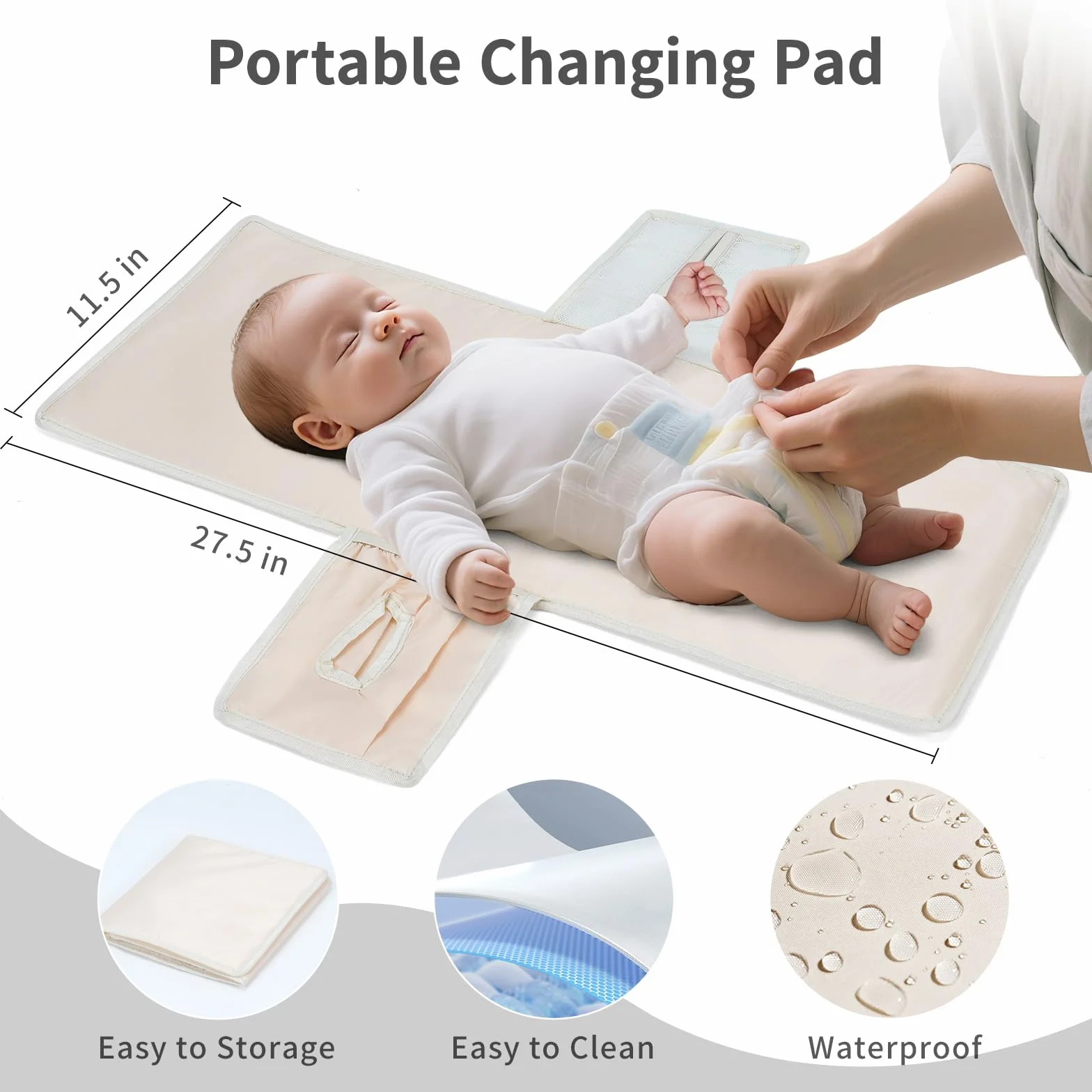 CEI-CEI Zaini Fasciatoio per Neonati Borsa Multifunzione Impermeabile in Neoprene con Tasca Isolata Zaino per Pannolini da Viaggio con Portabebè Integrato