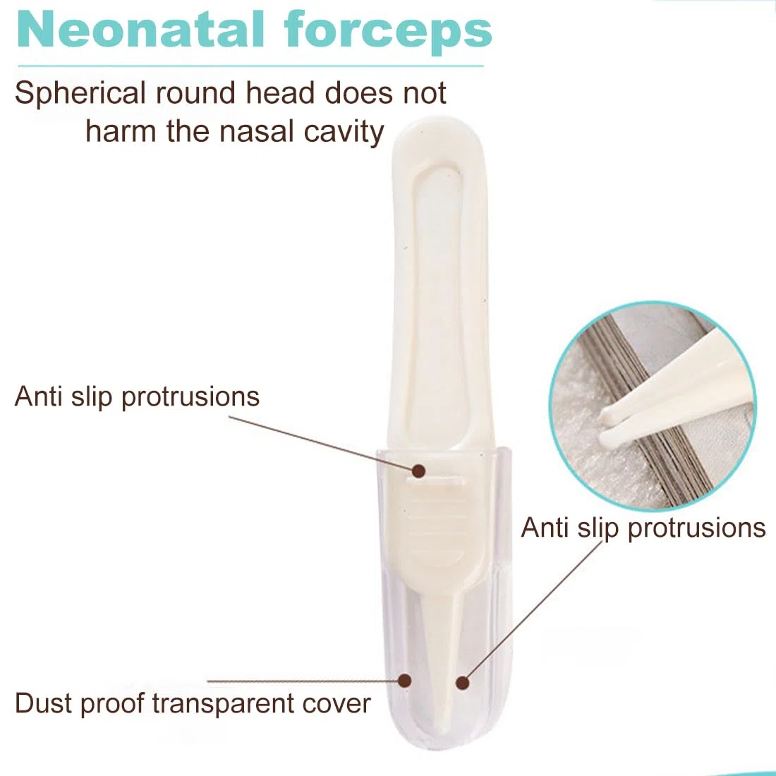 Baby Nose Pinzette, 5 pezzi Pinzette per Naso, Plastica Pinzette Nasali per Bambini, Baby Naso Pinzette, Pinzette per la Cura del Bambini, Pinzetta Pinzette Pulizia Naso Neonato Pinza