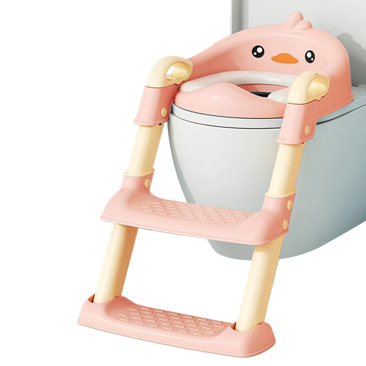Scaletta per WC, sedile per vasino, sedile pieghevole antiscivolo – scala per WC con sgabello per bambini, comoda consegna per bambini per ragazze