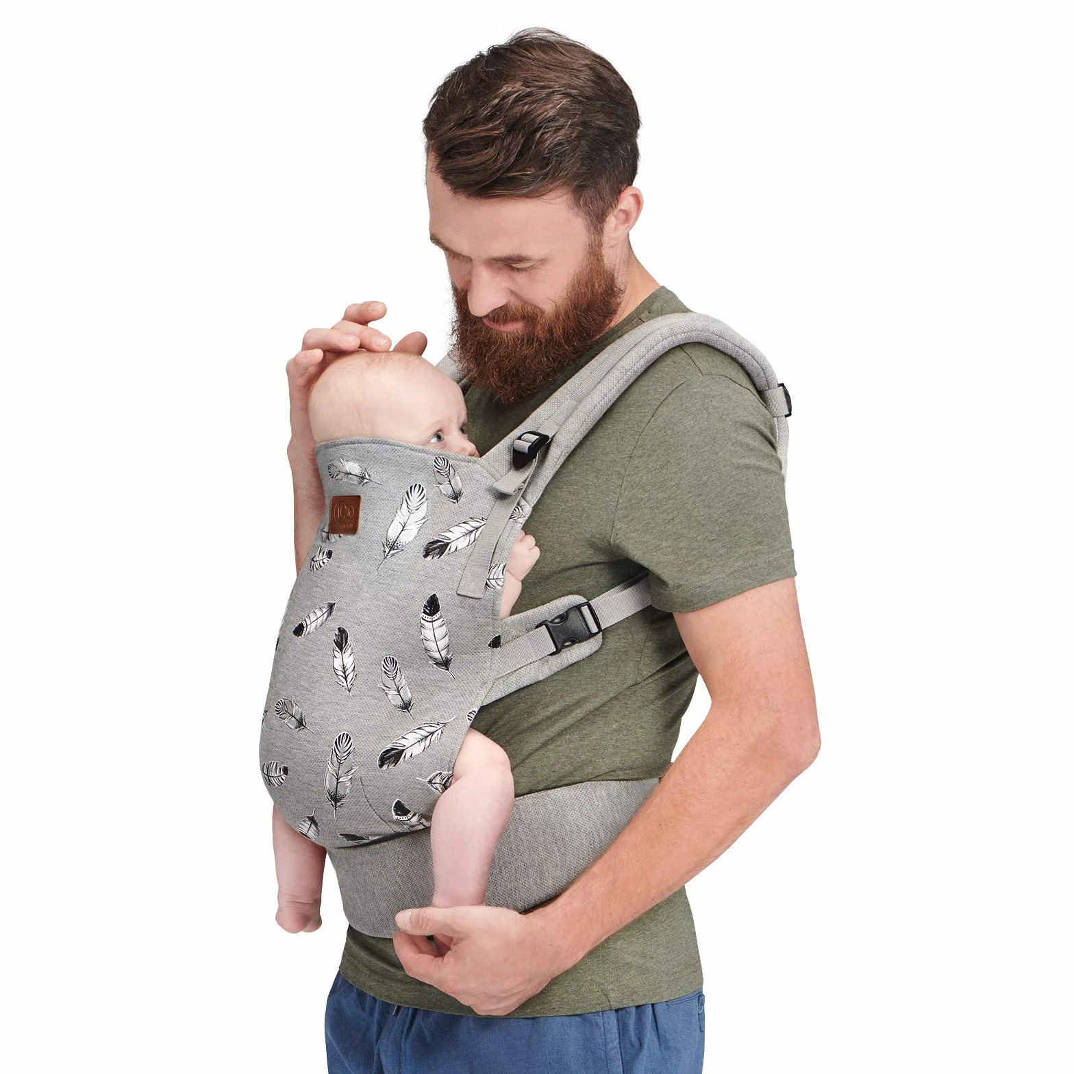 kk Kinderkraft Marsupio Ergonomico Milo, Leggero, Ventrale e Dorsale, Regolabile, Per Bambini da 3 Mesi Fino 20 Kg, Grigio