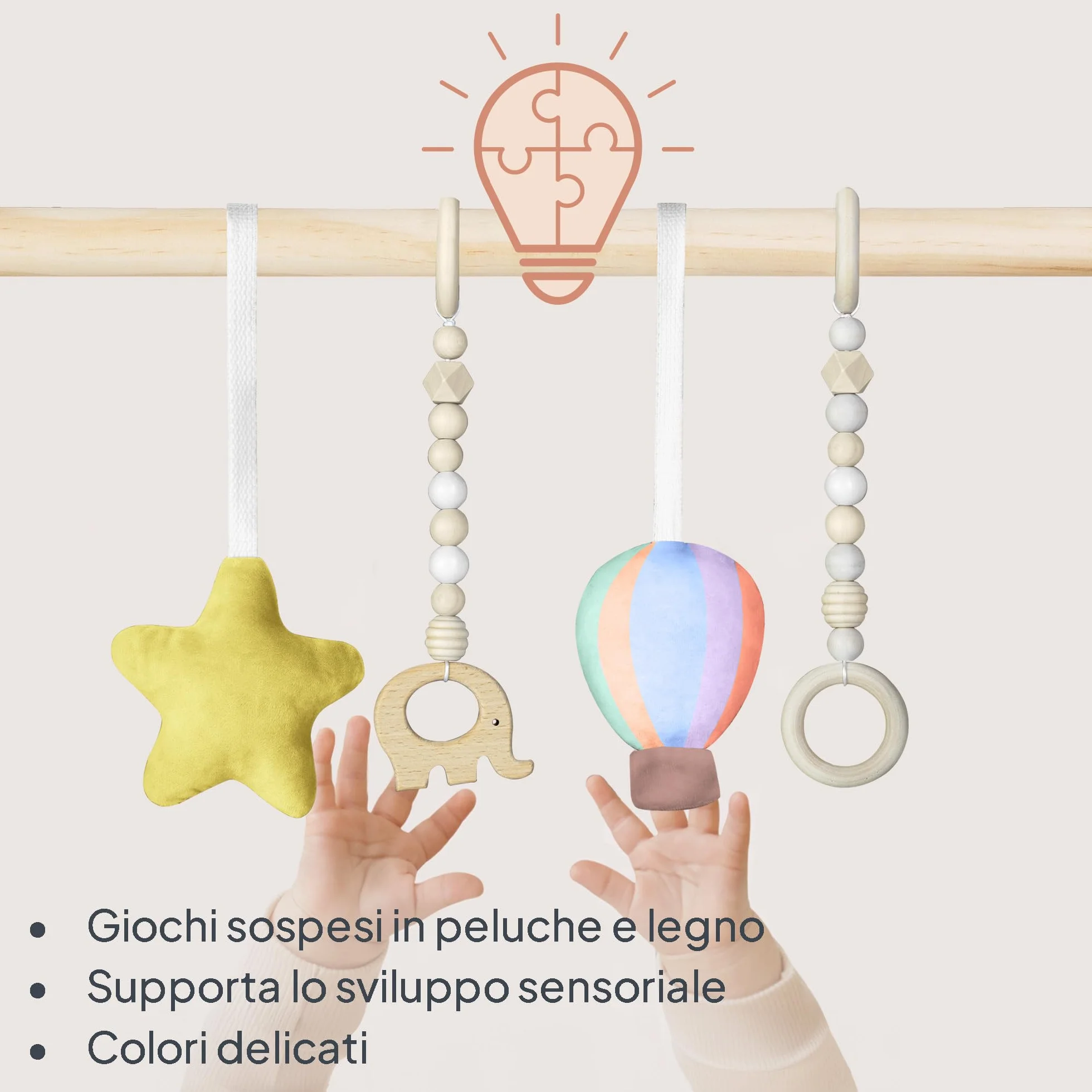 Lionelo Anis Palestrina Legno Baby Gym Giochi Rimovibili Pieghevole Centro Attività Neonato Giocattolo Montessori