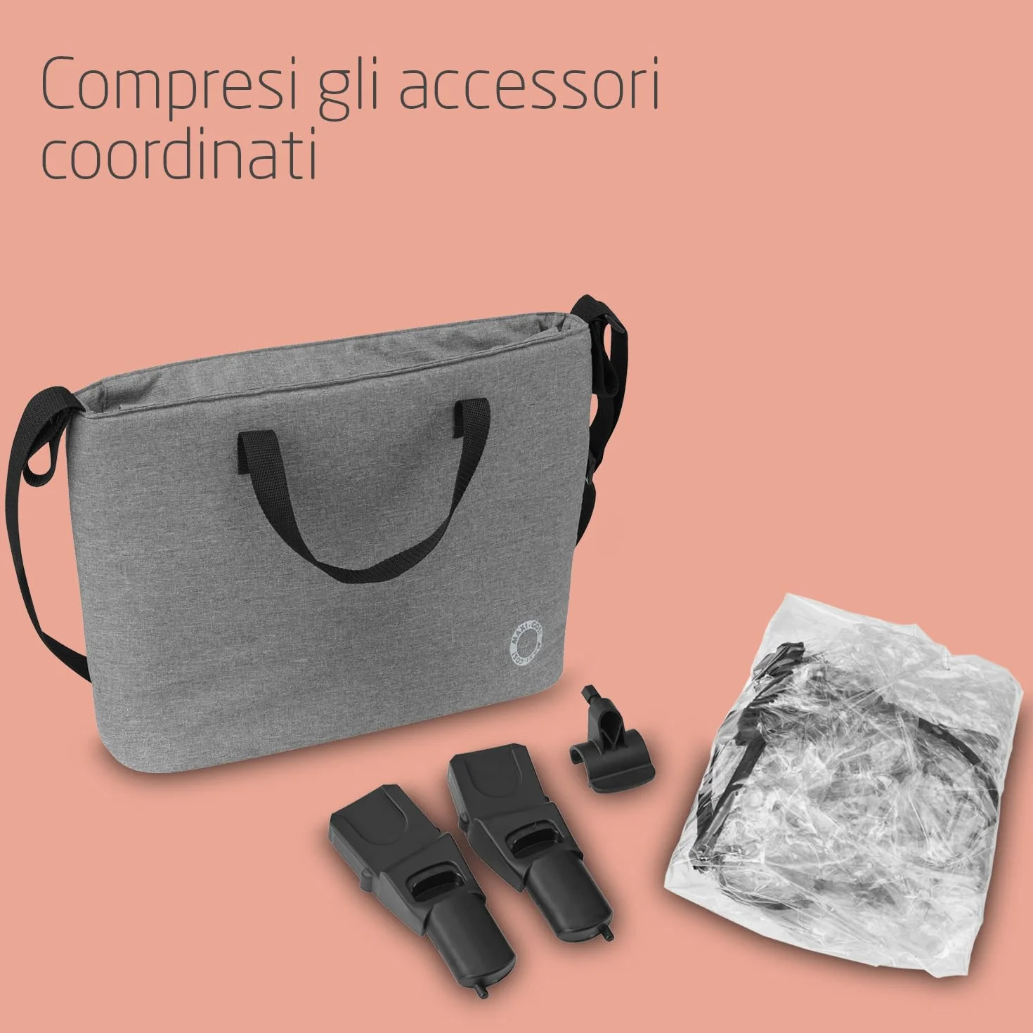 Maxi-Cosi Zelia S Trio 3 w 1 Passeggino neonati 0-4 anni 22 kg Grigio