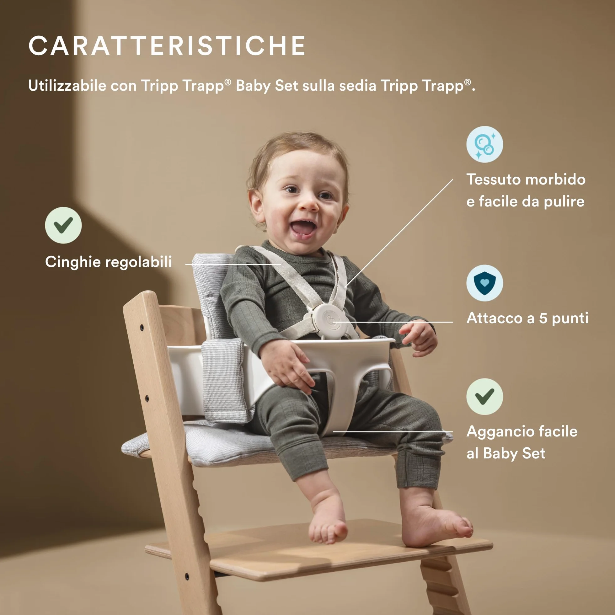 Stokke Cintura di sicurezza2 Tripp Trapp Baby Set 2 6-36 mesi