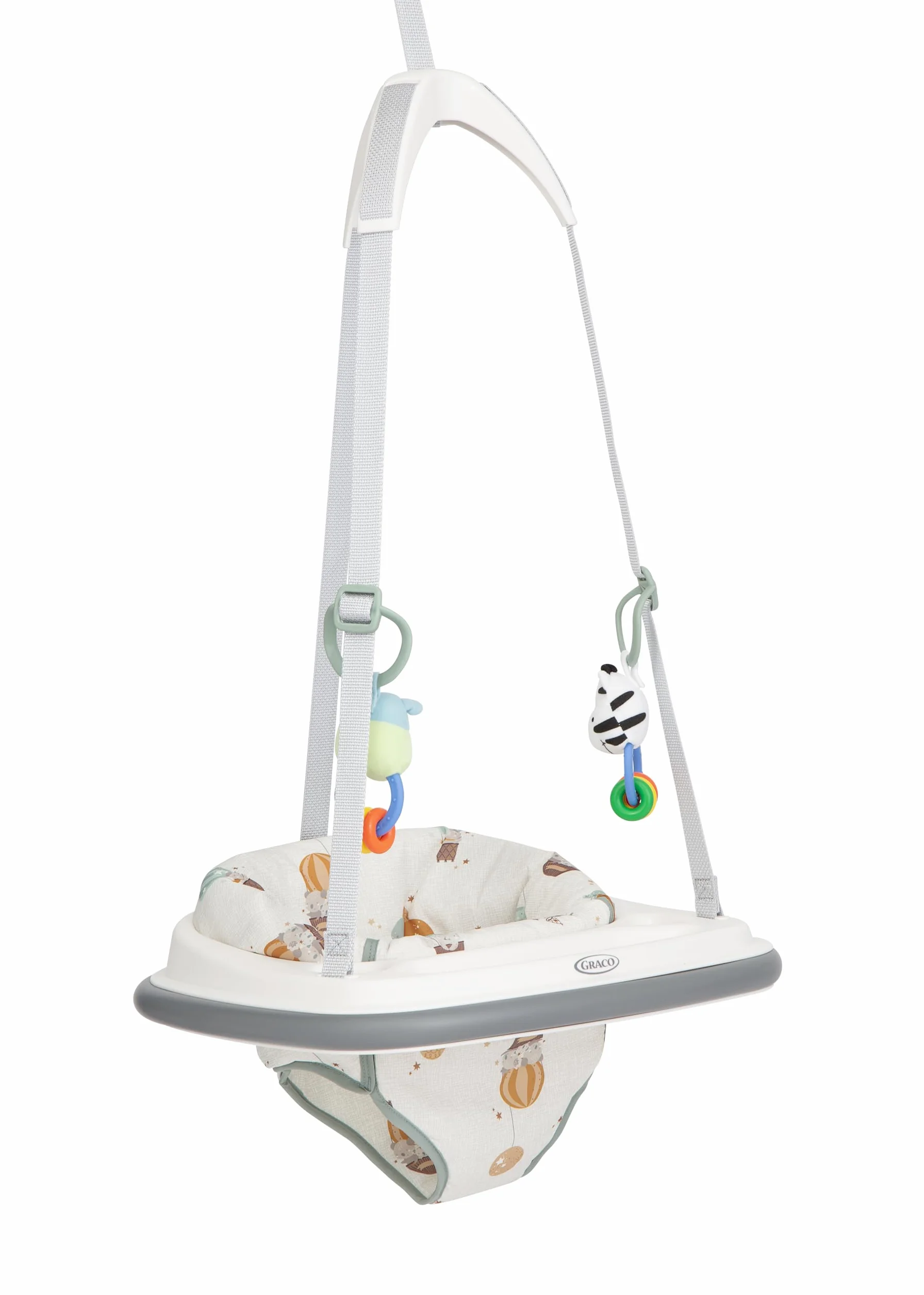 Graco - Bumper Jumper Altalena da applicare al telaio delle porte, da circa 6 a 12 mesi (max. 12 kg), fantasia Up & Away