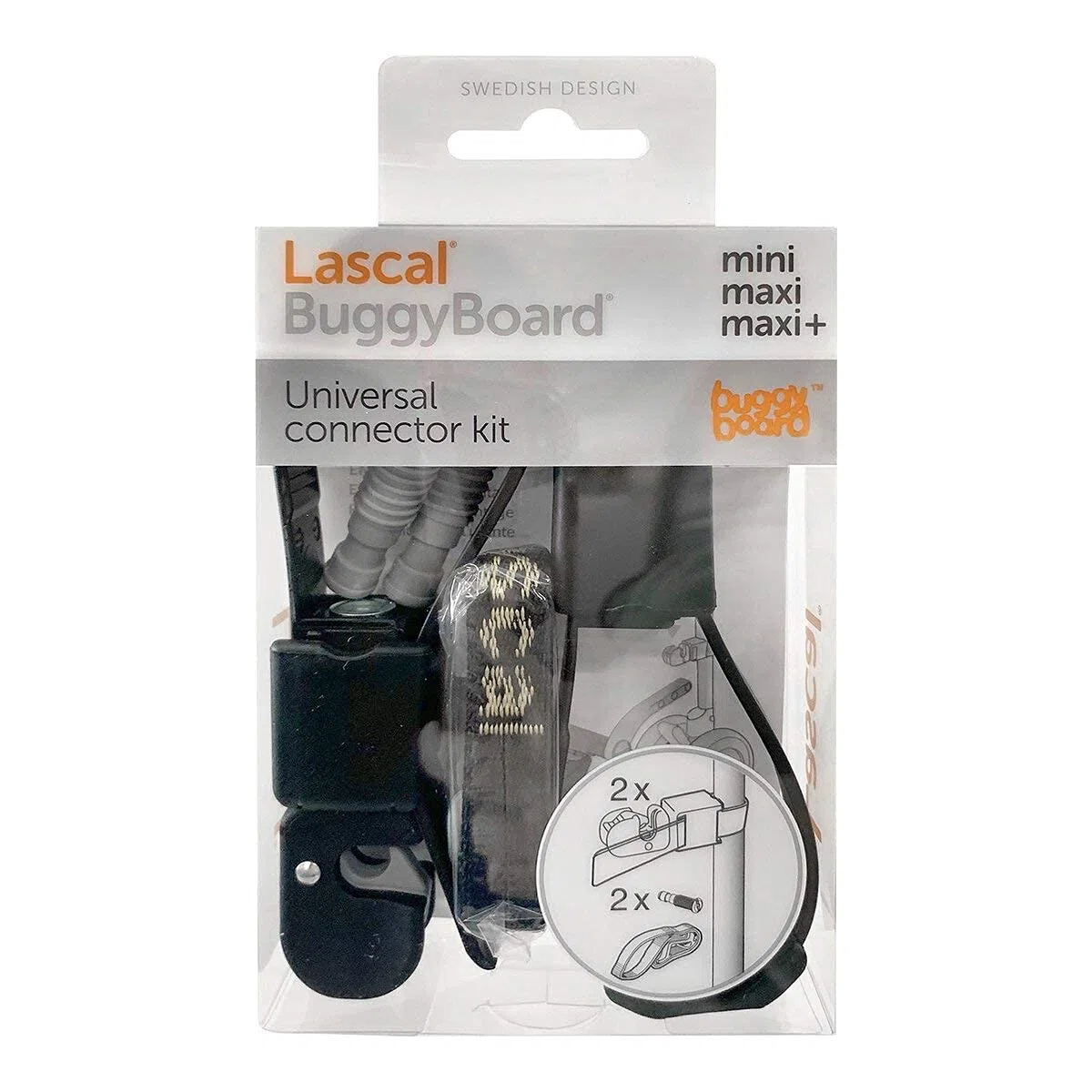 Lascal 19211 - Giunto universale per passeggino, Nero [colore viti - grigio]