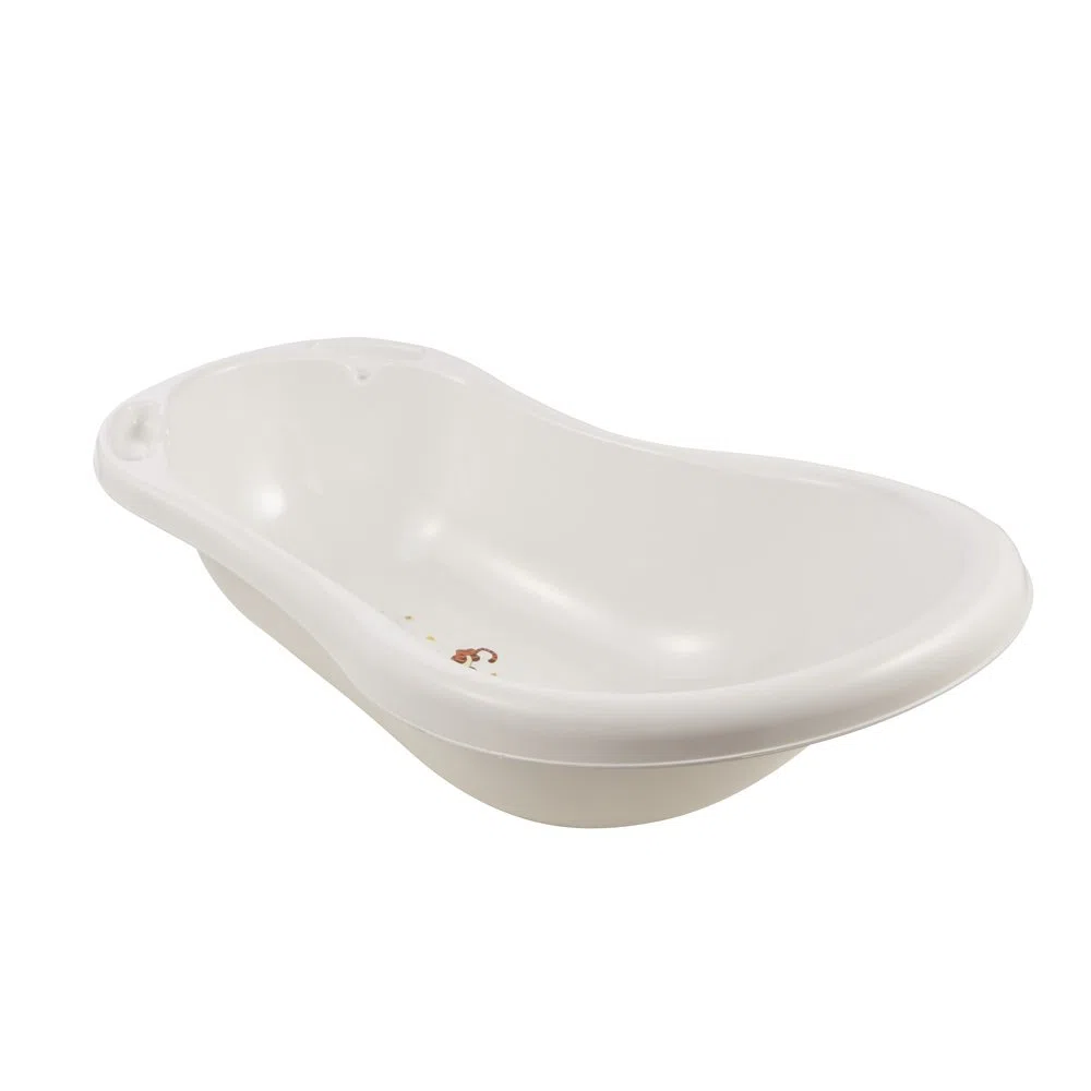 keeeper Winnie Ergonomische Babywanne mit Stöpsel, Ab 0 bis ca. 12 Monate, 84 cm, Maria, Weiß