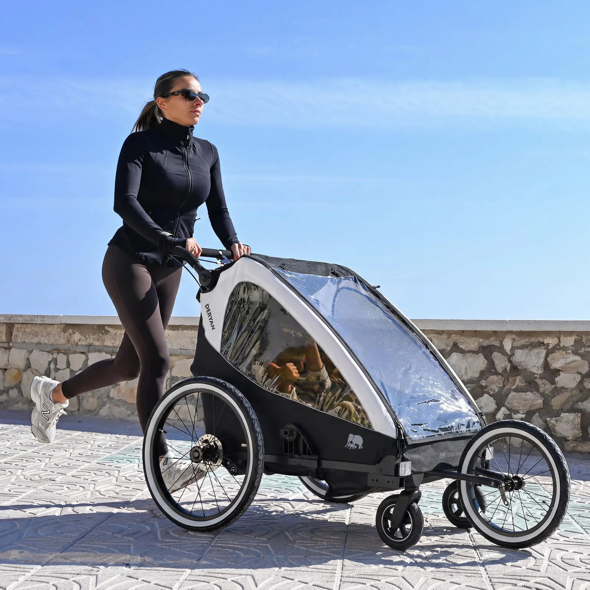 Rimorchio per Bicicletta e Passeggino Deryan