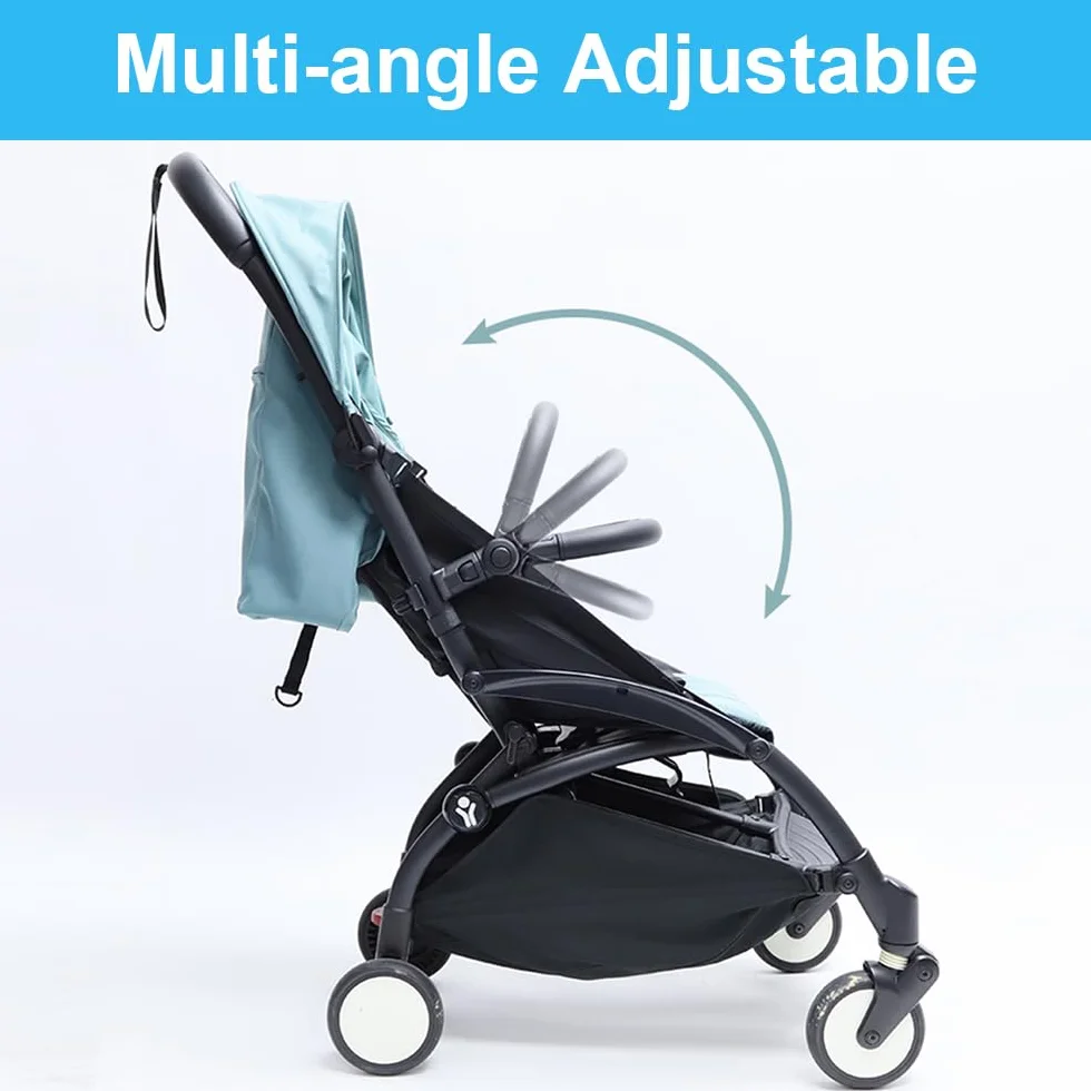 Bracciolo Per Passeggino, 37x25cm Universale Passeggino Paraurti Bar, Barra Paraurti Per Passeggino, Maniglione Per Passeggino Regolabile E Rimovibile, Passeggino Parti Accessori(Nero)
