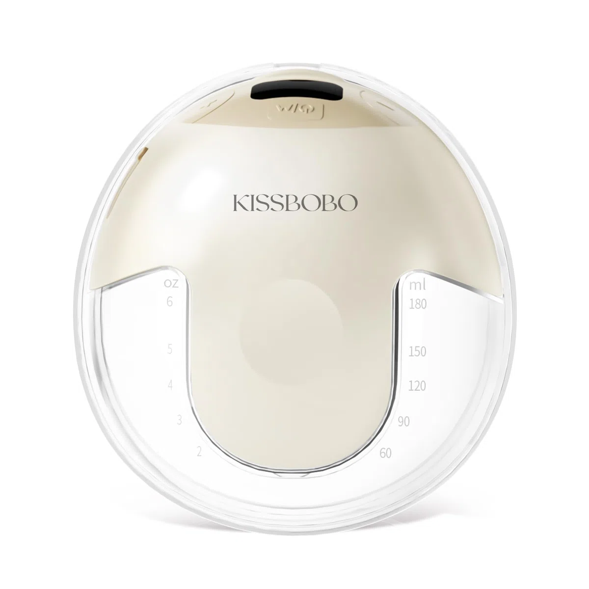 KISSBOBO K5 Tiralatte elettrico, 4 modalità, 19 livelli, senza mani, forte potenza di aspirazione 280 mmHg, aiuta le mamme a produrre più latte (Beige 1 Pezzo)