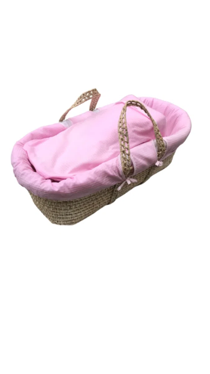 Moses Basket Me - Set di 2 medicazioni per culla in vimini e vimini, con copertura in pile e fodera (culla non inclusa)