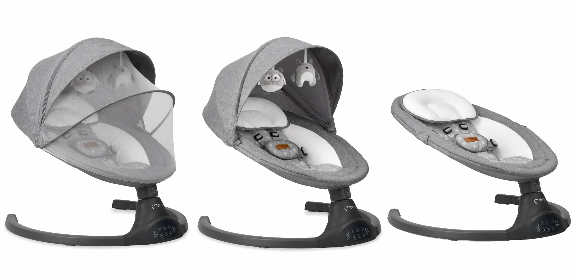 MoMi KENANI Sdraietta per bambini pieghevole 9 kg telecomando Bluetooth cintura sicurezza 5 punti