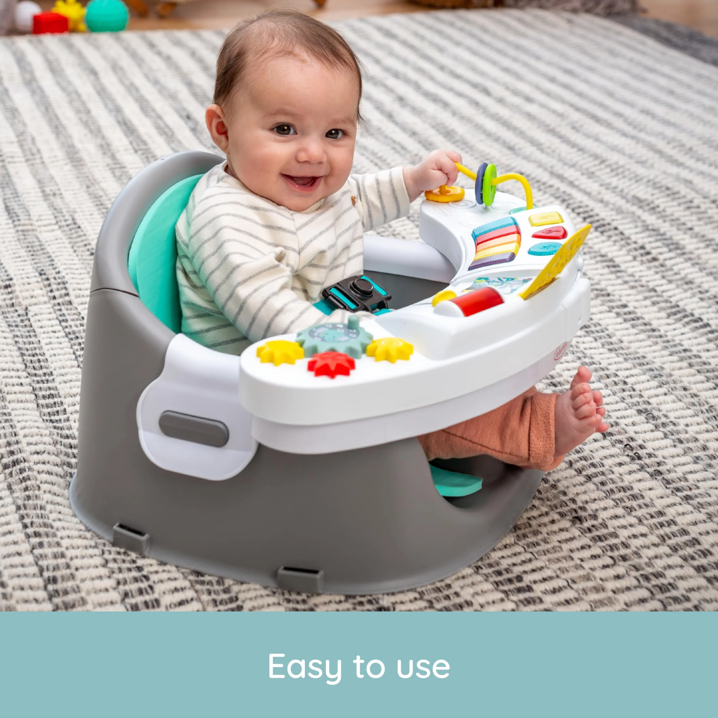 INFANTINO Seggiolino Multiattività 3 In 1 Convertibile Seduta Rialzo Sedile Con Pianoforte Giochi Rimovibili