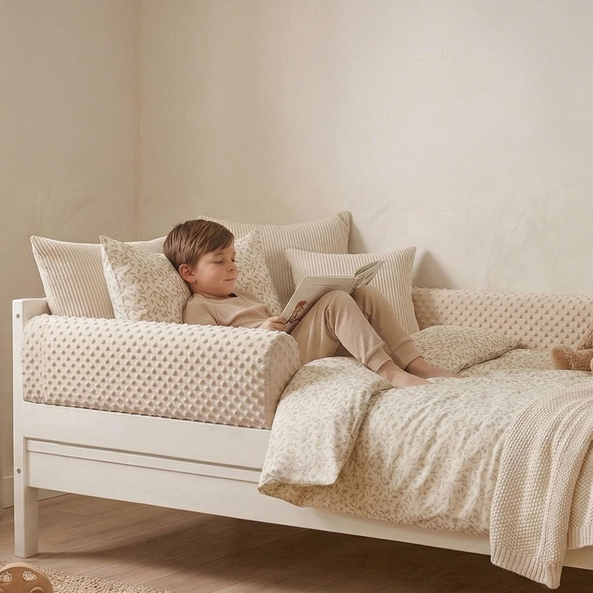 Totsy Baby Paracolpi lettino neonato antisoffoco 120 cm Oeko-Tex Grigio Chiaro