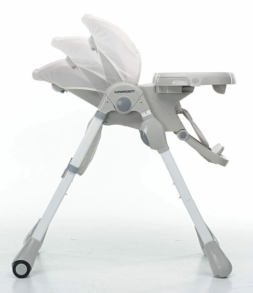 Foppapedretti Seggiolone Meeting Baby Tiger, 6 mesi-3 anni 15 kg, Seduta Poggiapiedi Schienale Regolabili, Cesto Porta Oggetti, Imbottitura Lavabile