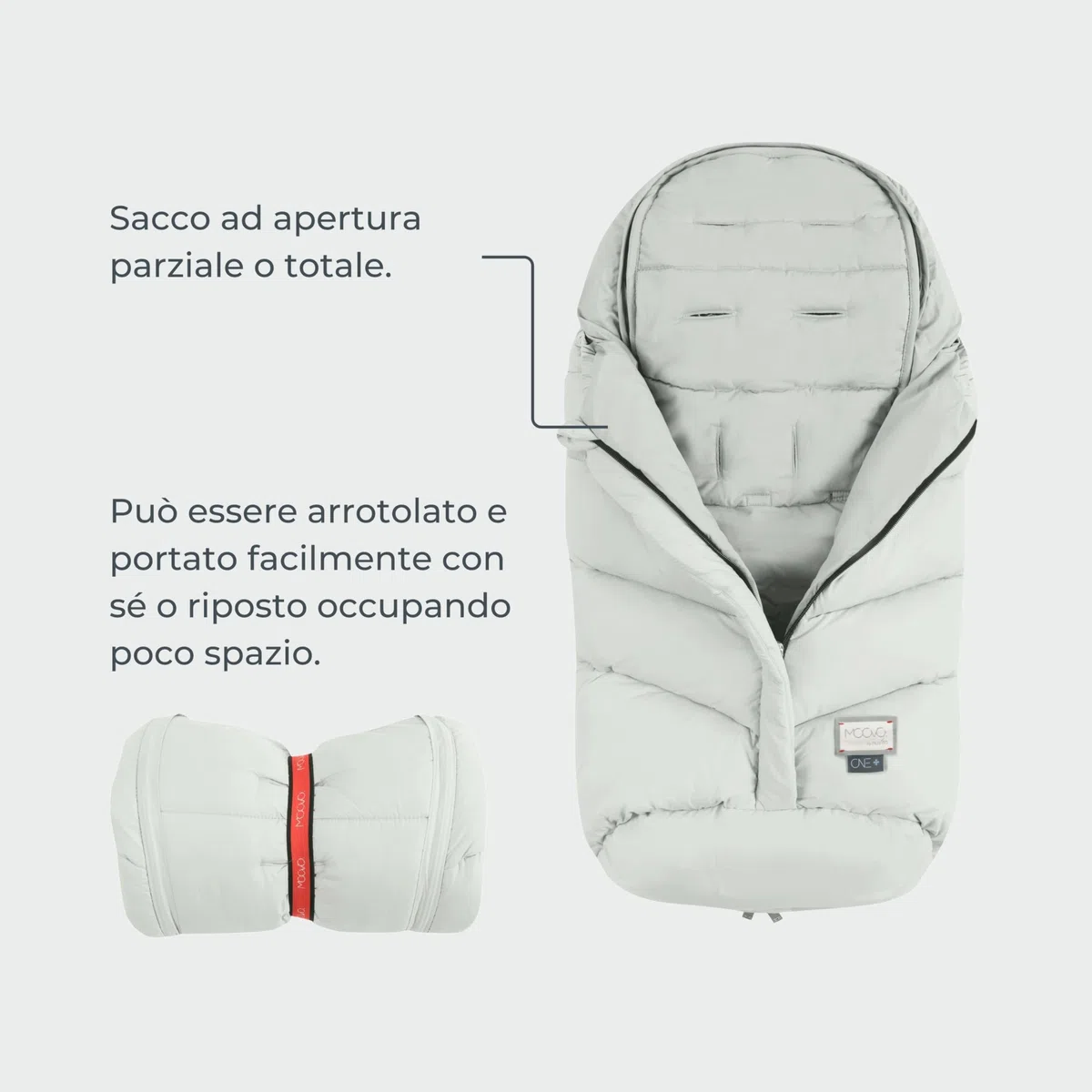Nuvita 9920 Ovetto One+ | Sacco universale per passeggini e seggiolini auto | Protezione da 0 a 6 mesi (80cm)| Protezione fino a -18°C e Impermeabilità anti vento | Nero
