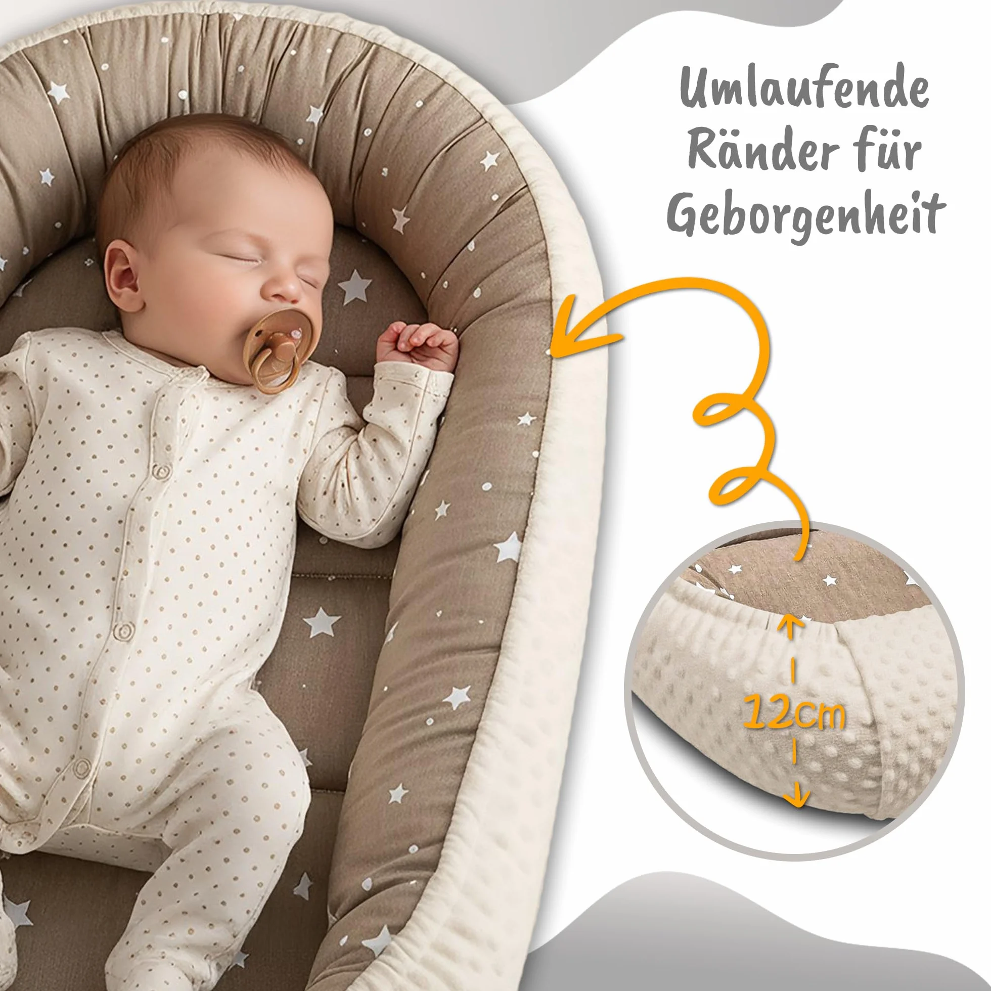 Riduttore lettino neonato 90x50 cm nido culla pod cocoonababy babynest antisoffoco Giraffe