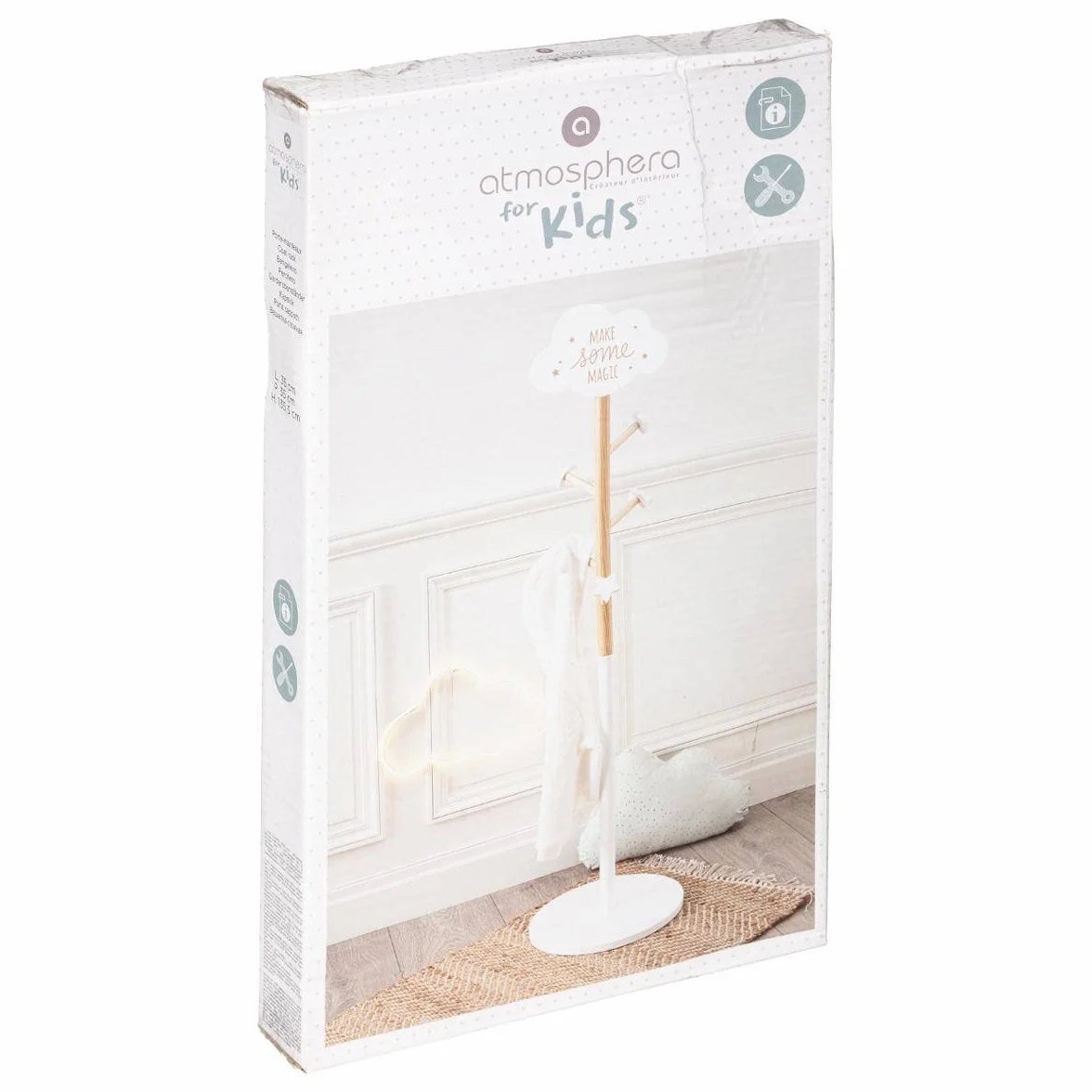 ATMOSPHERA CREATEUR D'INTERIEUR Appendiabiti per Bambini Nuvola Bianca h135cm