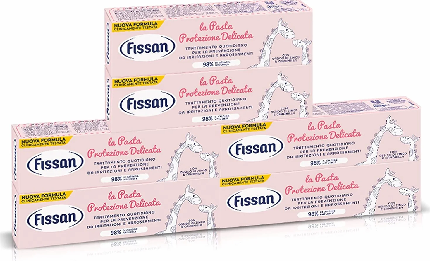FISSAN Pasta Protezione Delicata 100g 6 sztuk z tlenkiem cynku i rumiankiem naturalna 98%