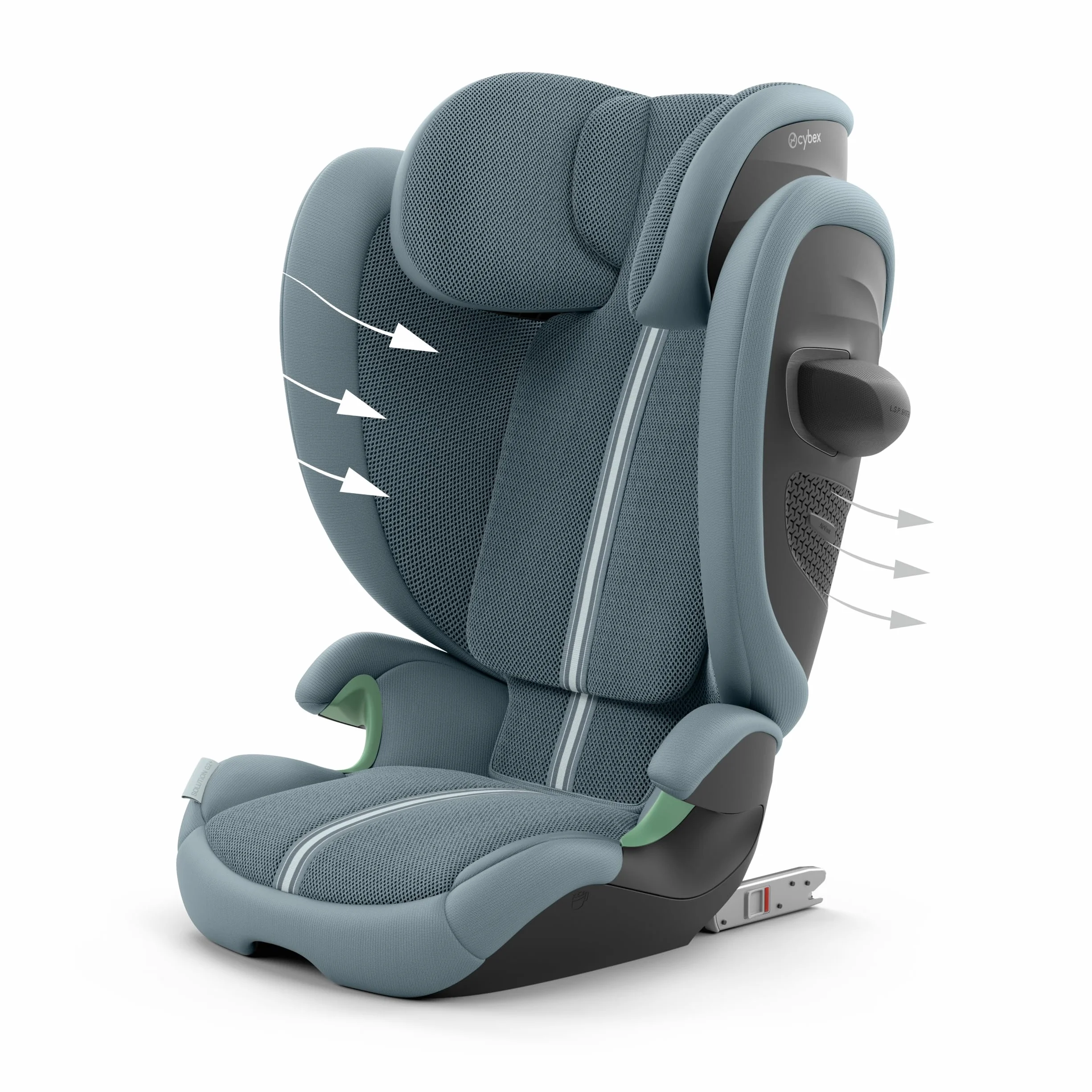 Cybex Solution G2 Plus/Stormy Blue-light blue PU1, Blu tempestoso, Soluzione G2, Plus
