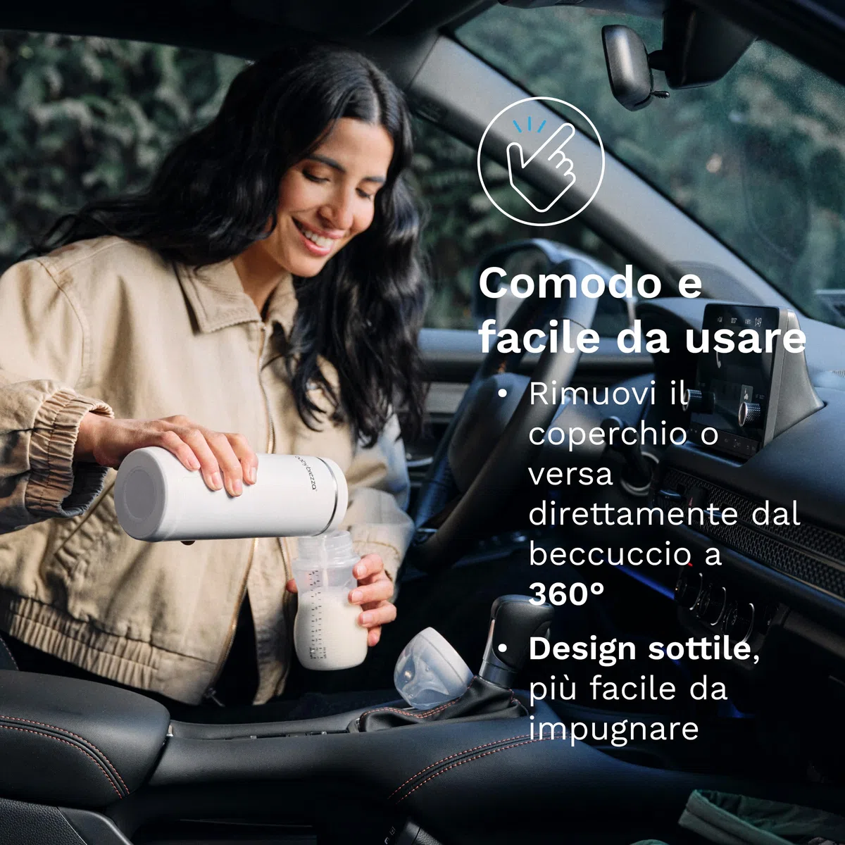 Baby Brezza Superfast Portable Bottle Warmer Scaldabiberon portatile – 67% più veloce – scalda Latte materno da viaggio e Scaldabiberon – sicuro – Riscaldamento uniforme – fino a 8 Biberon – nero