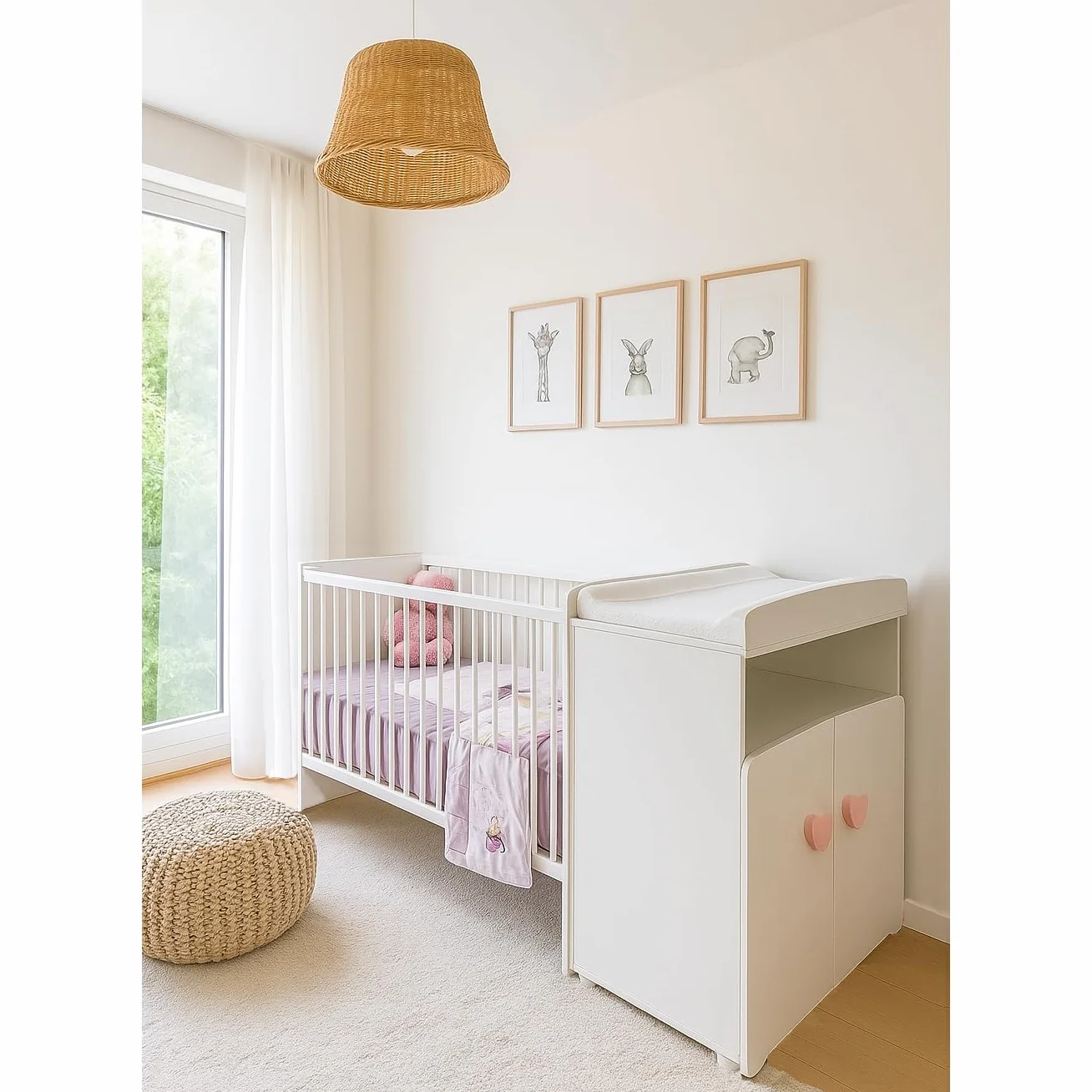 Letto evolutivo per neonati combinato Baby Price New Basic con pomelli