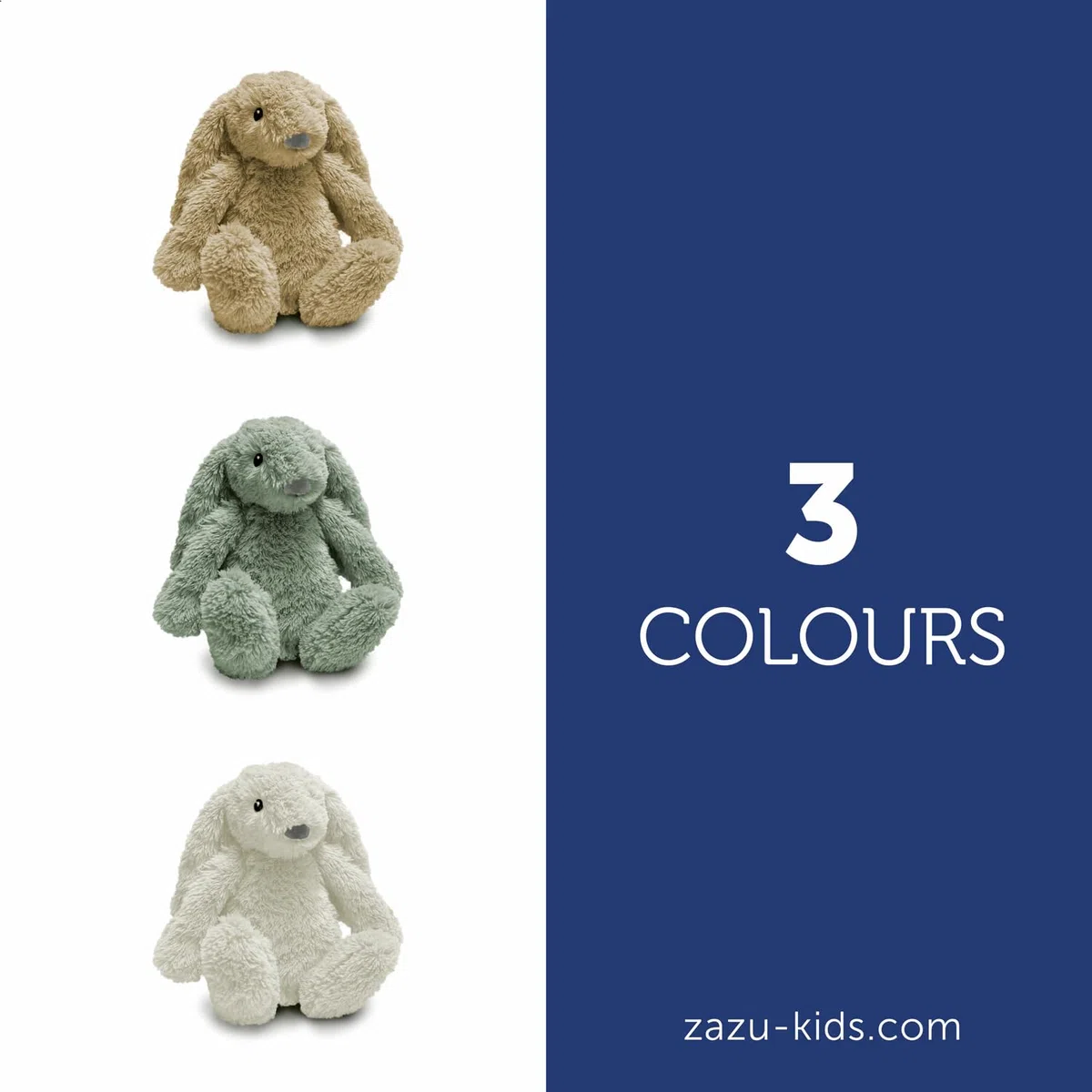 ZAZU - Ro del coniglietto Baby Sonno con batteria ricaricabile – Luce notturna in diversi colori e suoni rilassanti, sensore vino, spegnimento automatico e cavo di ricarica USB-C (beige)
