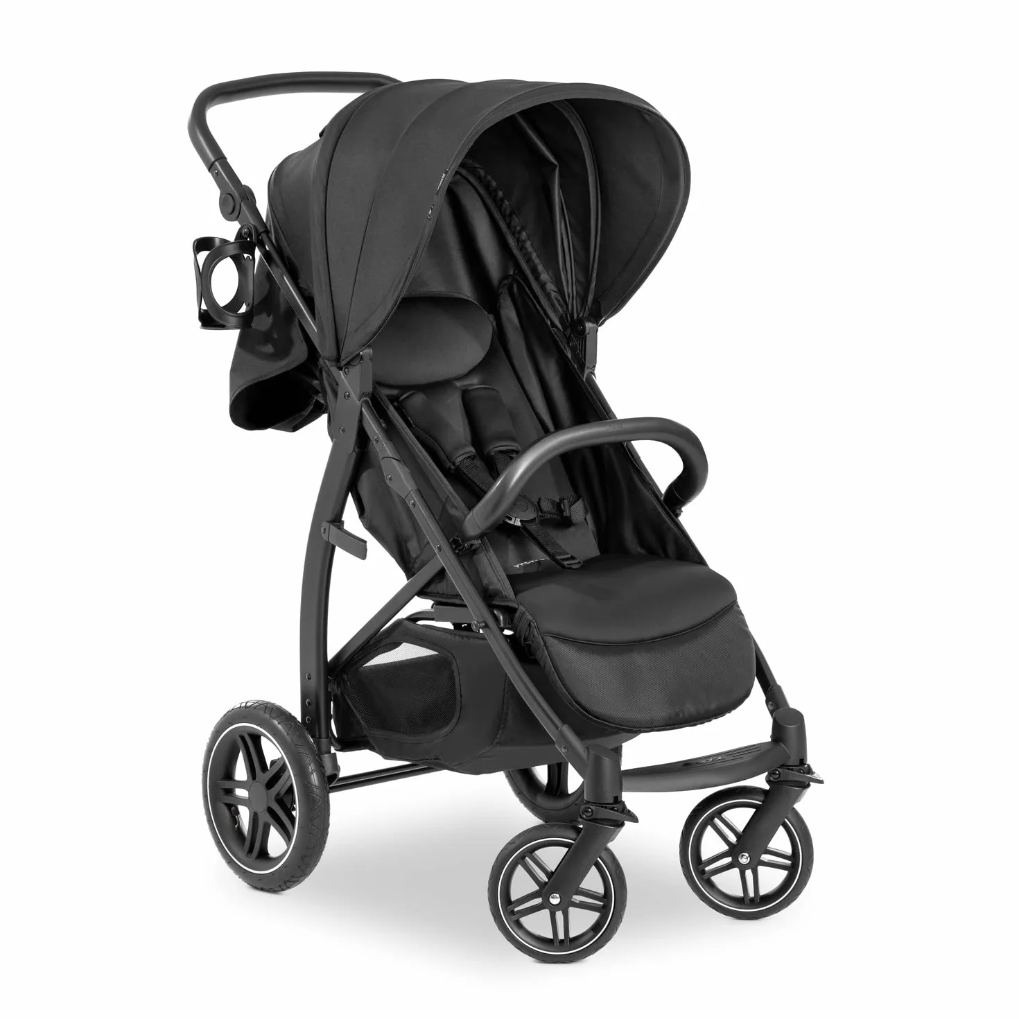 Hauck Rapid 4D Air Nero Passeggino 0-22 kg Ruote Gonfiabili Davanti Gomma Dietro Schienale Regolabile UPF 50+