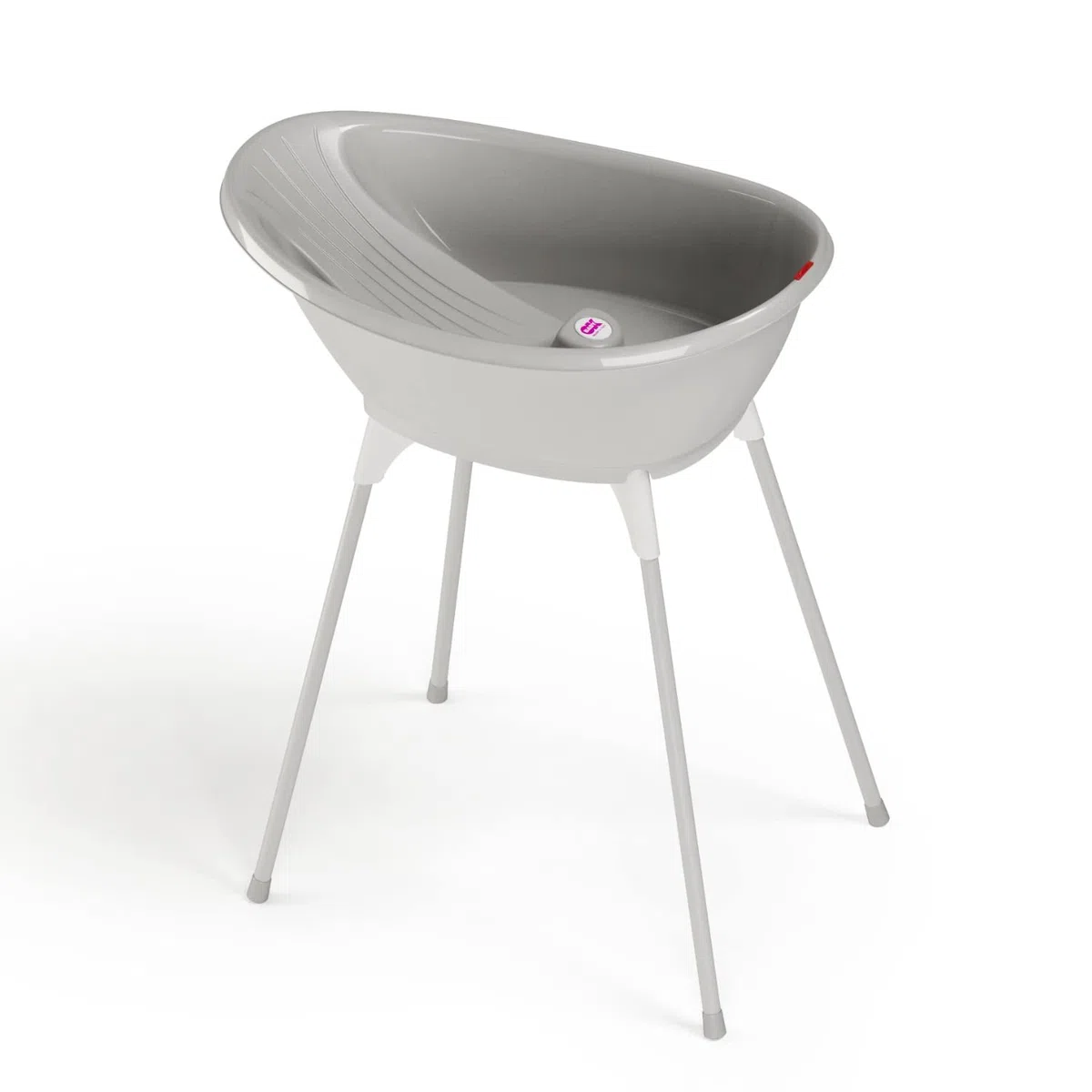 OKBABY Kit Vaschetta Bella e Cavalletto di Supporto - per il Bagnetto del Neonato 0-12 Mesi - Vaschetta Grigia