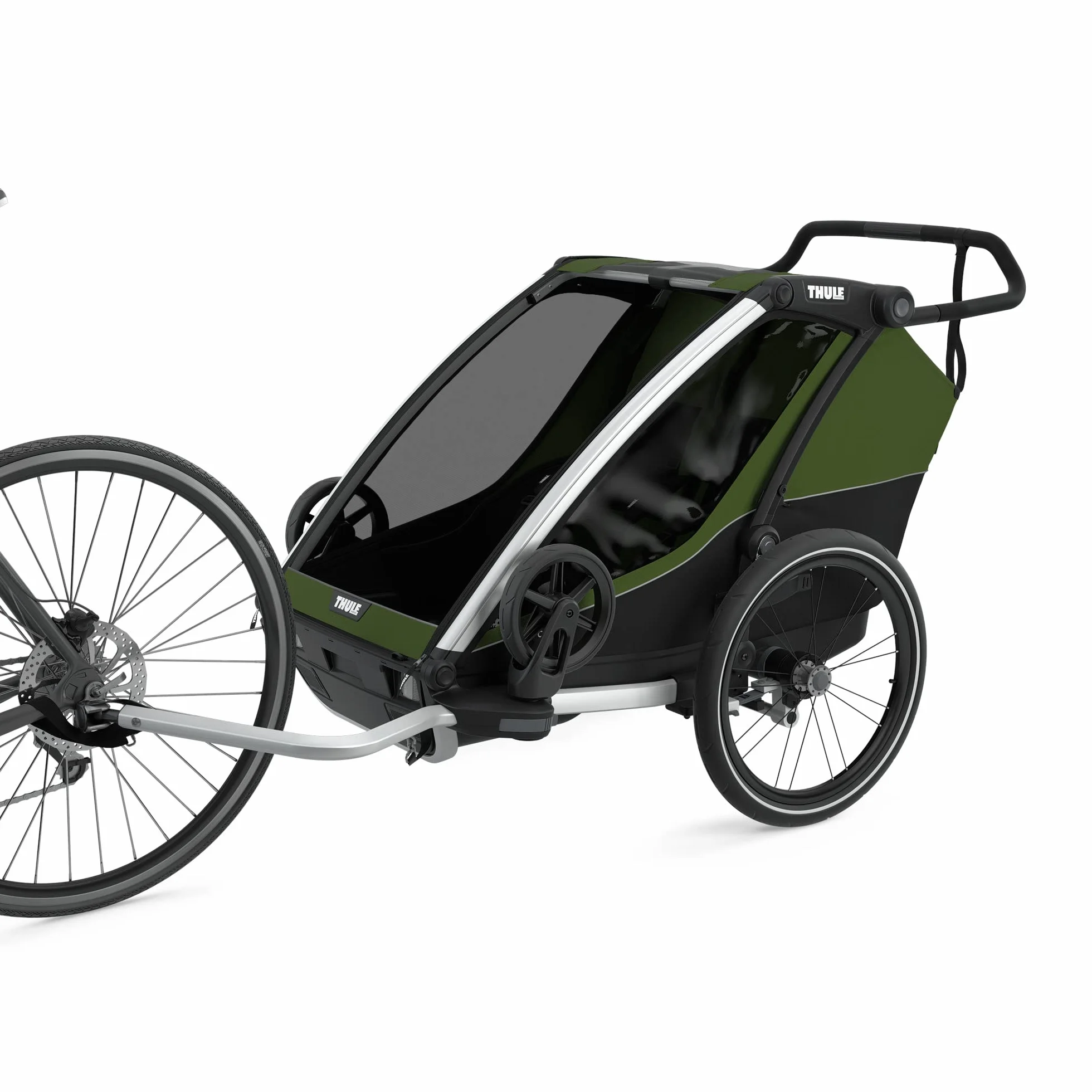 Thule Chariot Cab Rimorchio Per Bici Multisportivo Aluminum/cypress green, One-Size