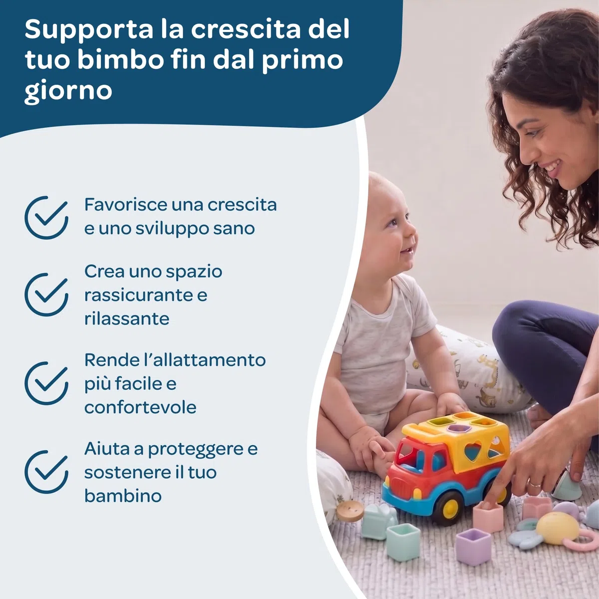 DOLCI SOGNI Cuscino Gravidanza e Allattamento Multiuso | Cuscino Gravidanza per Dormire | 100% Cotone OEKO-TEX Sfoderabile | Regalo Donna Incinta premaman