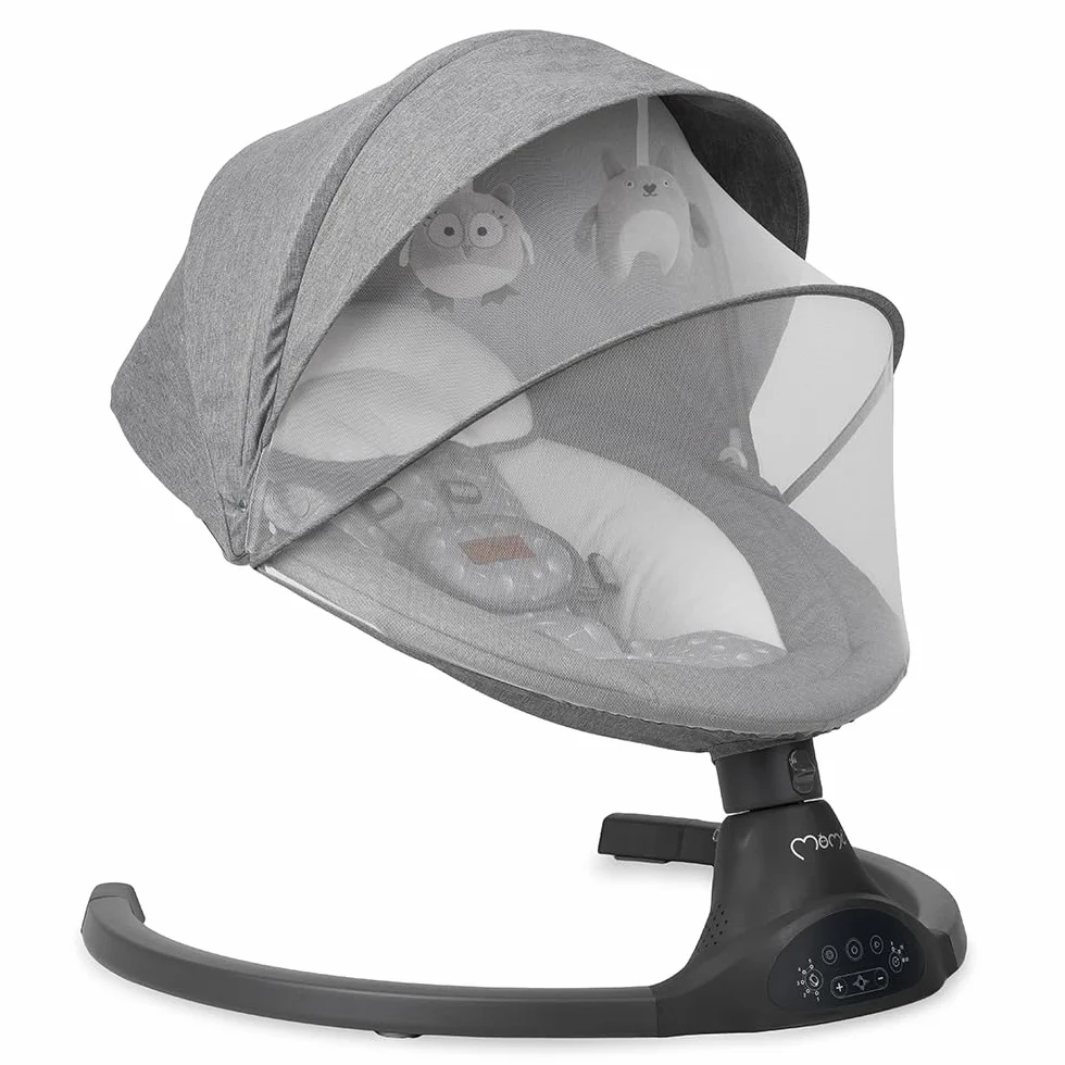 MoMi KENANI Sdraietta per bambini pieghevole 9 kg telecomando Bluetooth cintura sicurezza 5 punti