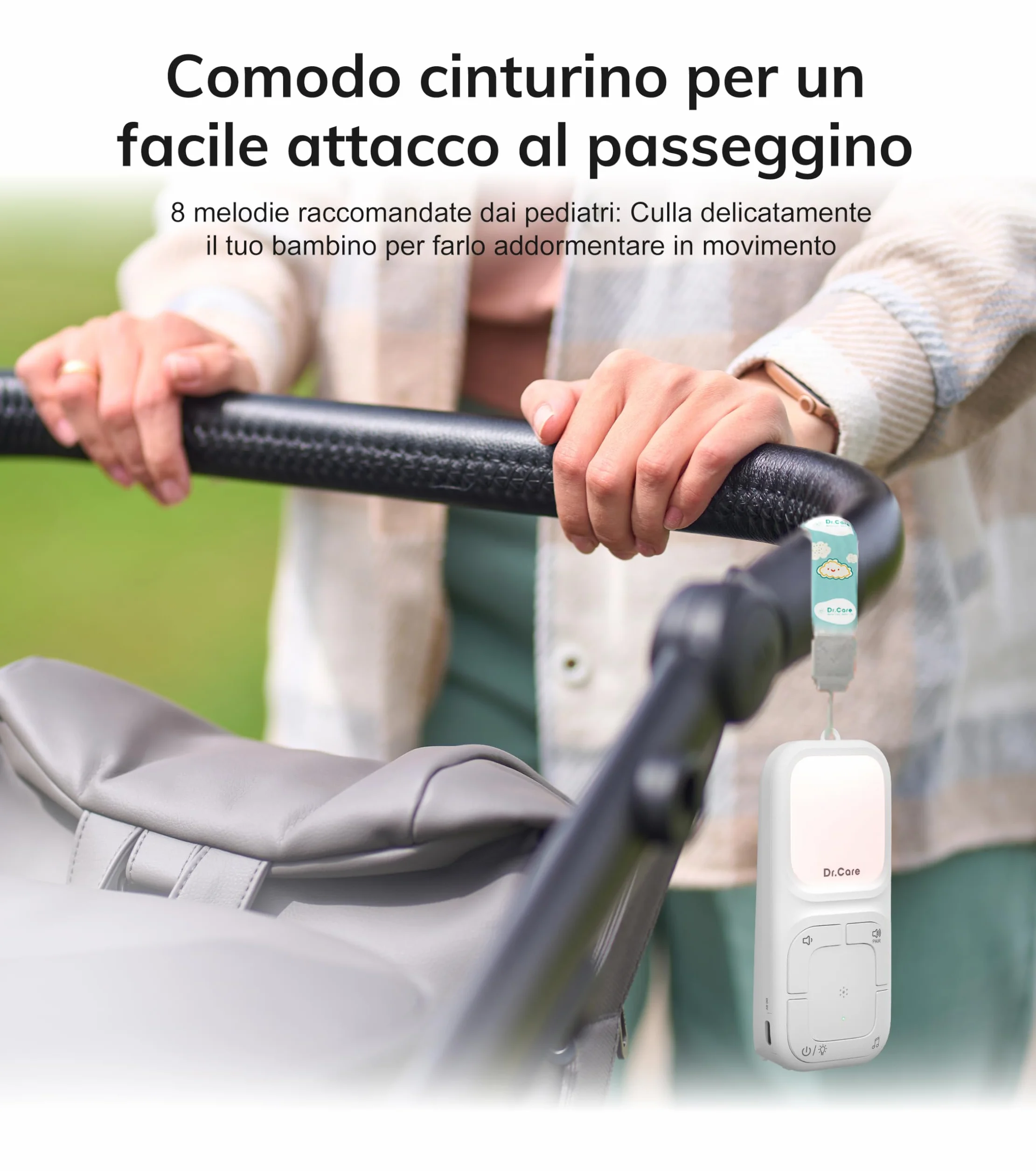 Dr.Care NeoGo Audio Baby Monitor pre-accoppiato VOX luce notturna portata 300 m