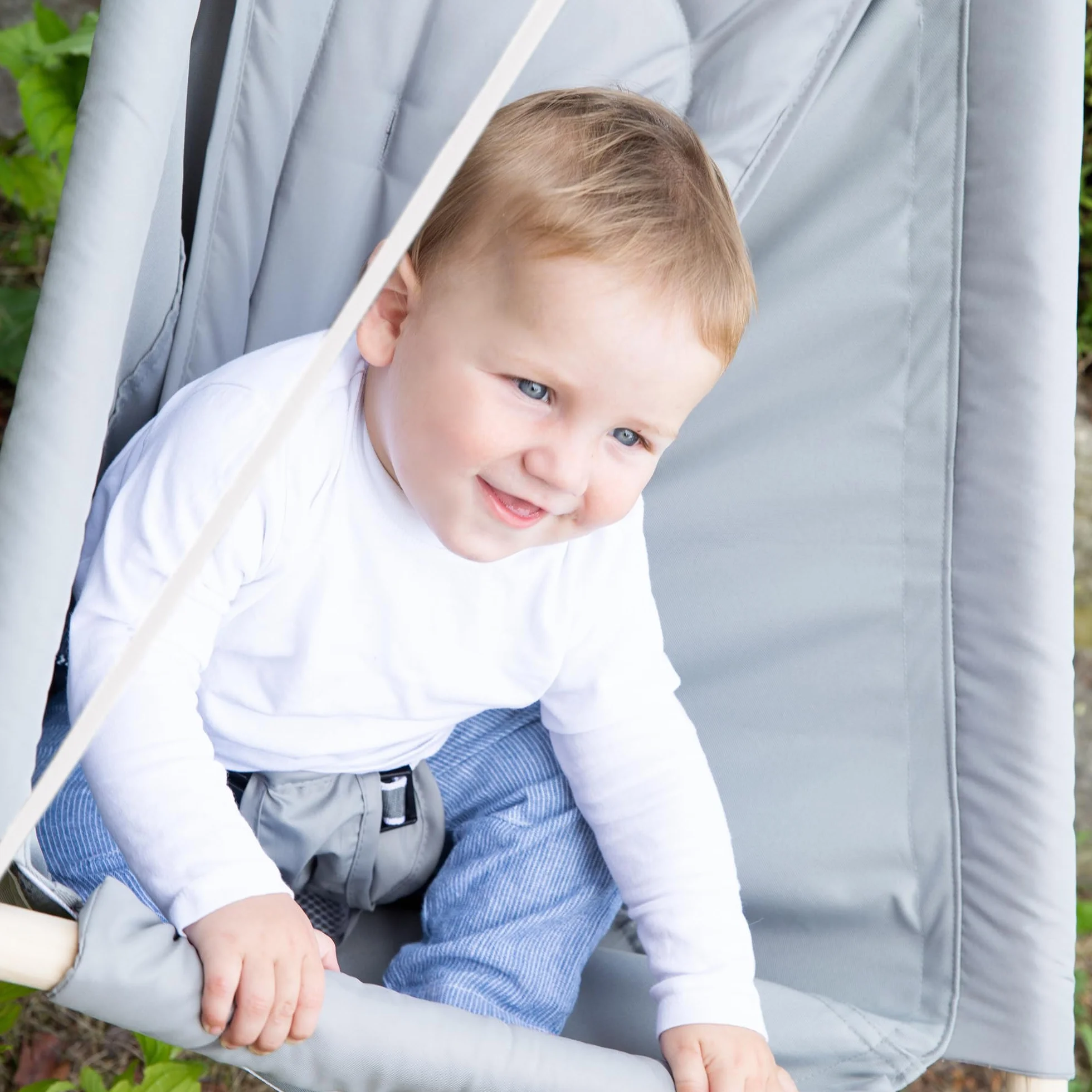 roba Sedia amaca per bambini regolabile da letto a dondolo interno/esterno fino a 6 anni 30 kg tortora/grigio