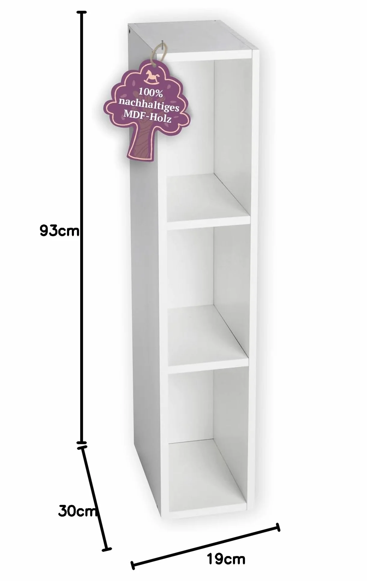 Puckdaddy Lasse Scaffalatura di stoccaggio 19 x 30 x 93 cm per cassettiere Hemnes
