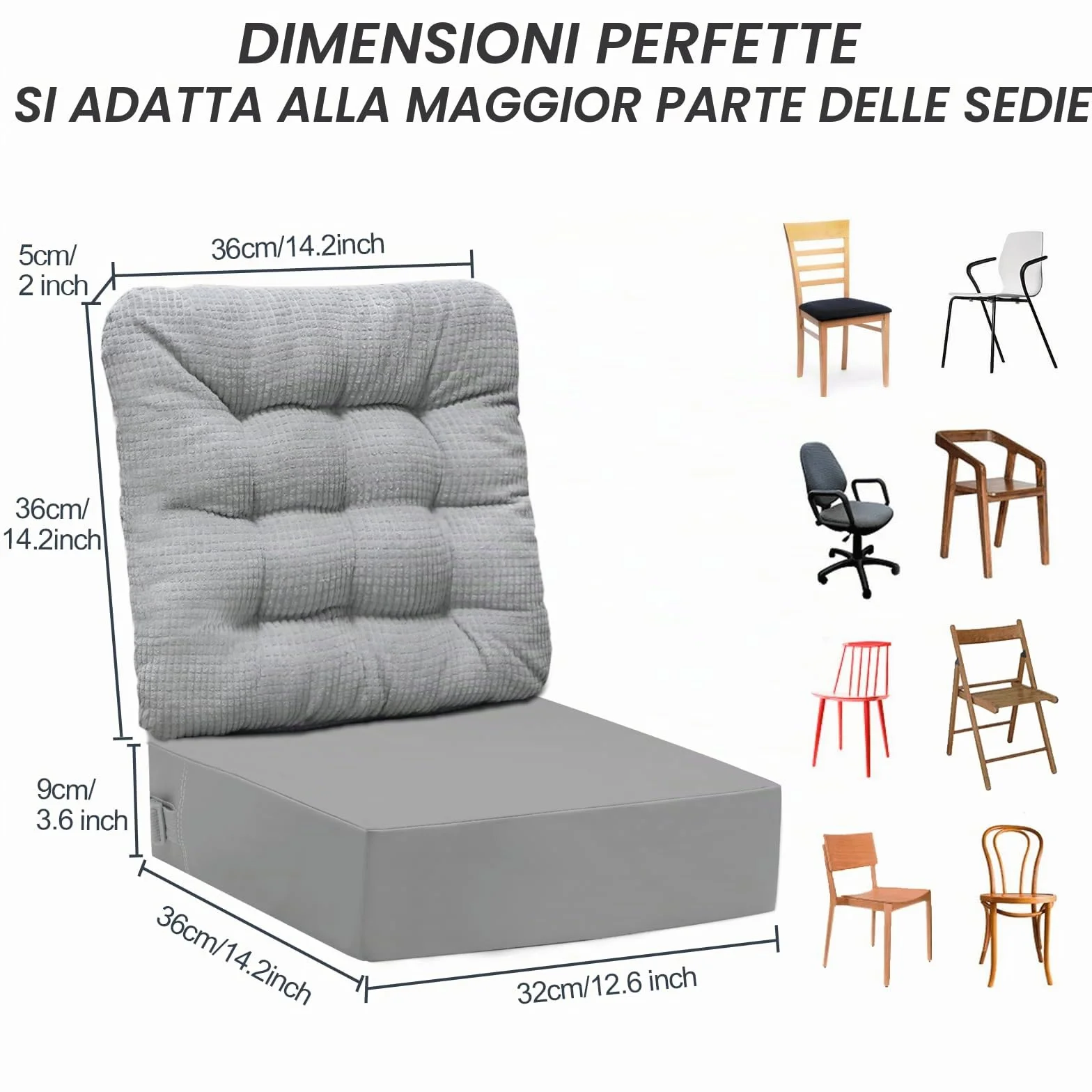Booster sedile per bambini 2Pcs cuscino velluto a coste PU impermeabile antiscivolo