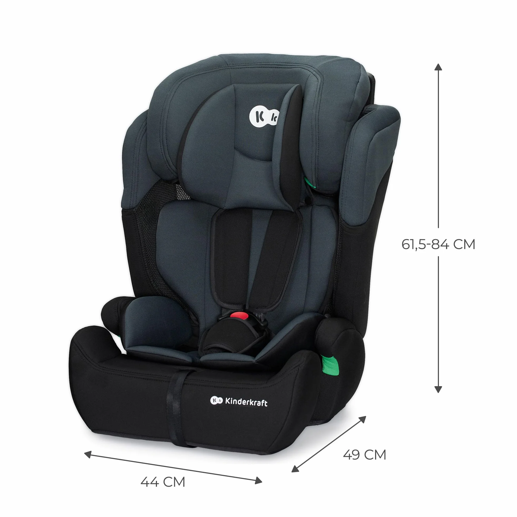 Kinderkraft COMFORT UP I-SIZE 76-150 cm Seggiolino auto 9-36 kg, Poggiatesta Regolabile di 11 livelli, Seduta spaziosa, Cinture di Sicurezza, Inserto modulare dotato, Gruppo 1/2/3, Nero