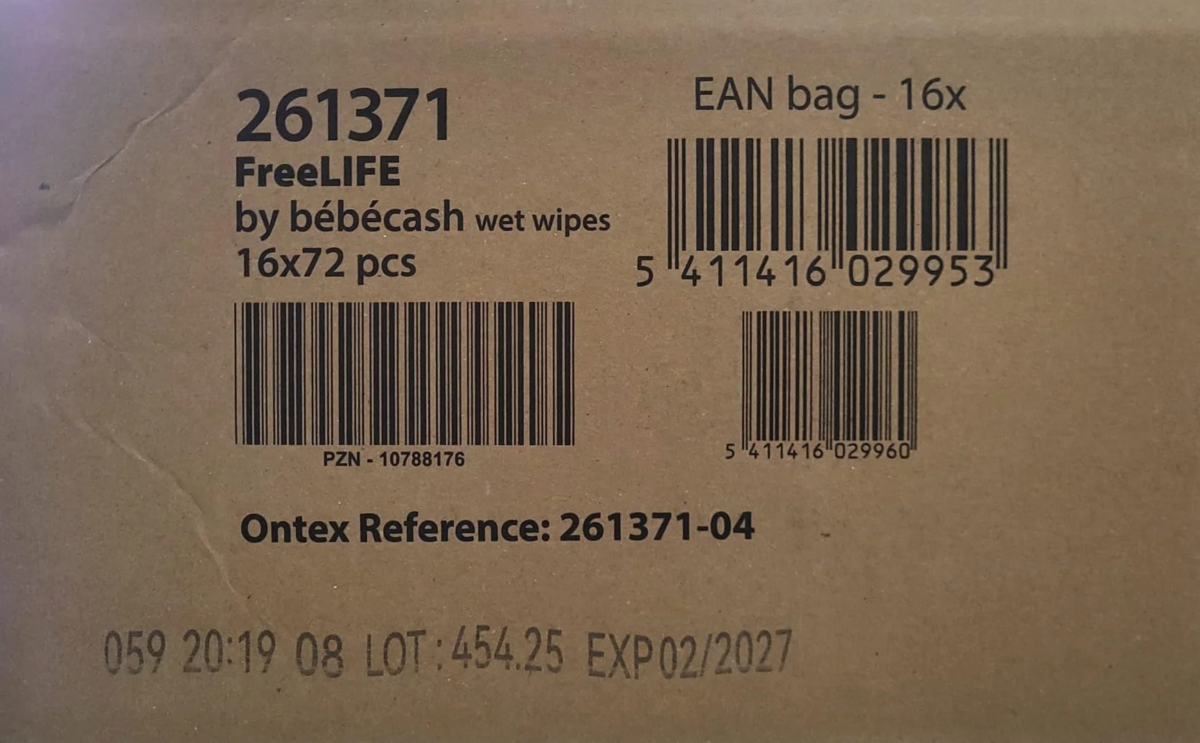 Salviettine Freelife per neonati, 72 x16 confezioni. 1152 unità di salviettine