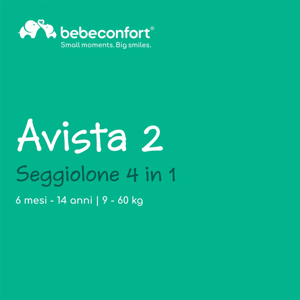 Bebeconfort Avista 2, Seggiolone Pappa 4 in 1, 6 mesi - 4 anni (60 kg), Seggiolone Evolutivo, Rialzo Sedia Bambini, Sedia e Sgabello, Seduta Imbottita, Vassoio Regolabile 3 posizioni, Tinted Grey